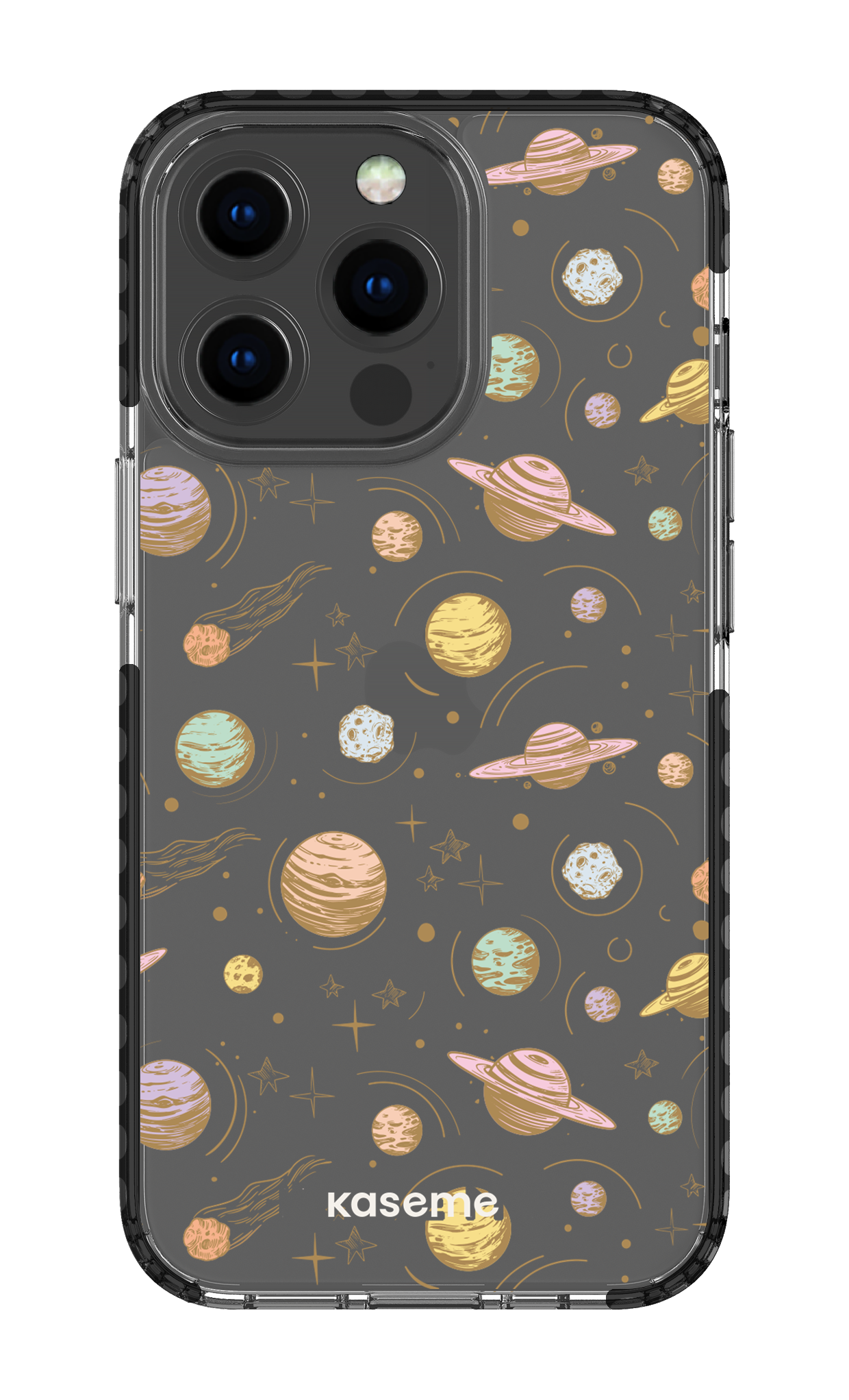 iPhone 13 Pro Clear Case - Black Solar Clear Case -