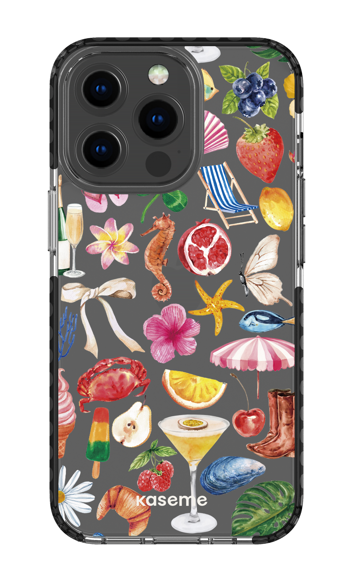 iPhone 13 Pro Clear Case - Black St-Tropez Clear Case -