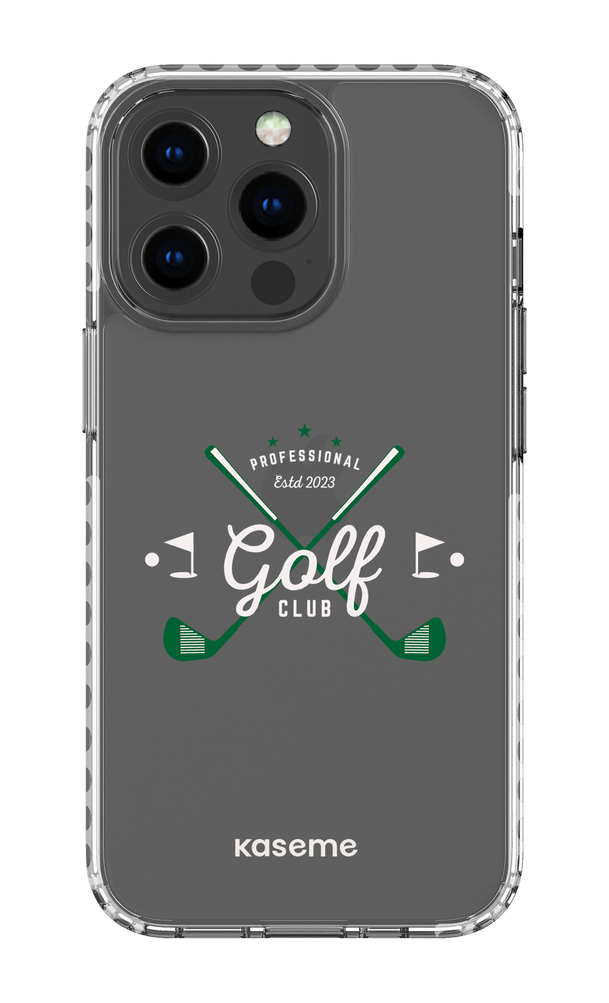 iPhone 13 Pro Clear Case - White Bogey clear case -