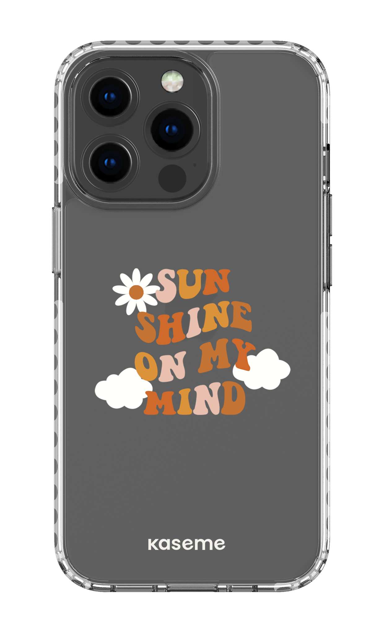 iPhone 13 Pro Clear Case - White Cheerful Clear Case -