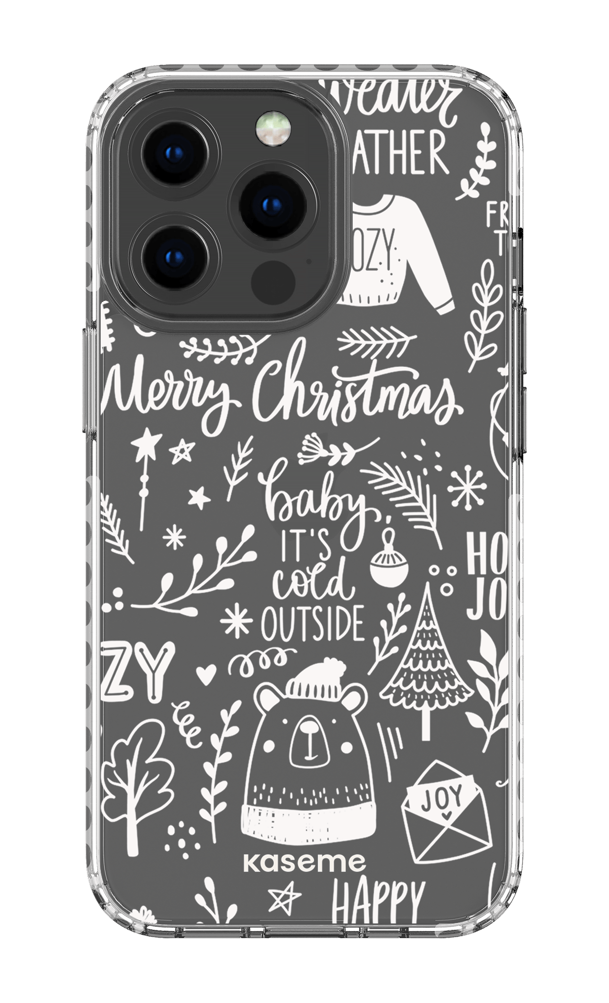 iPhone 13 Pro Clear Case - White Cold Nights Clear Case -