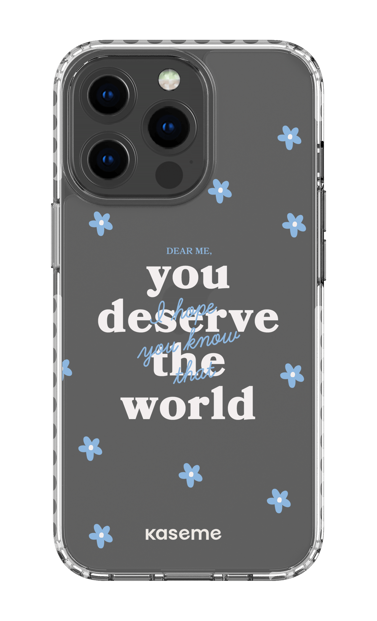 iPhone 13 Pro Clear Case - White Dear Me clear case -