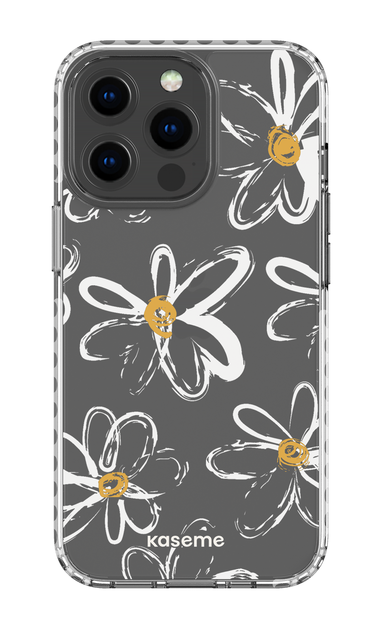 iPhone 13 Pro Clear Case - White Give me flowers Clear Case -