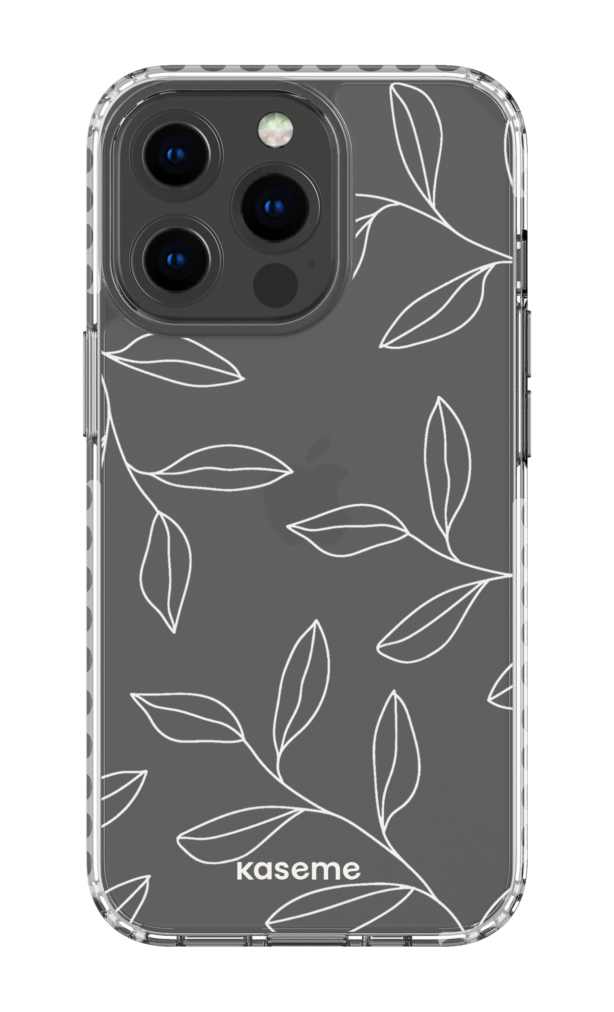 iPhone 13 Pro Clear Case - White Gloomy Clear Case -