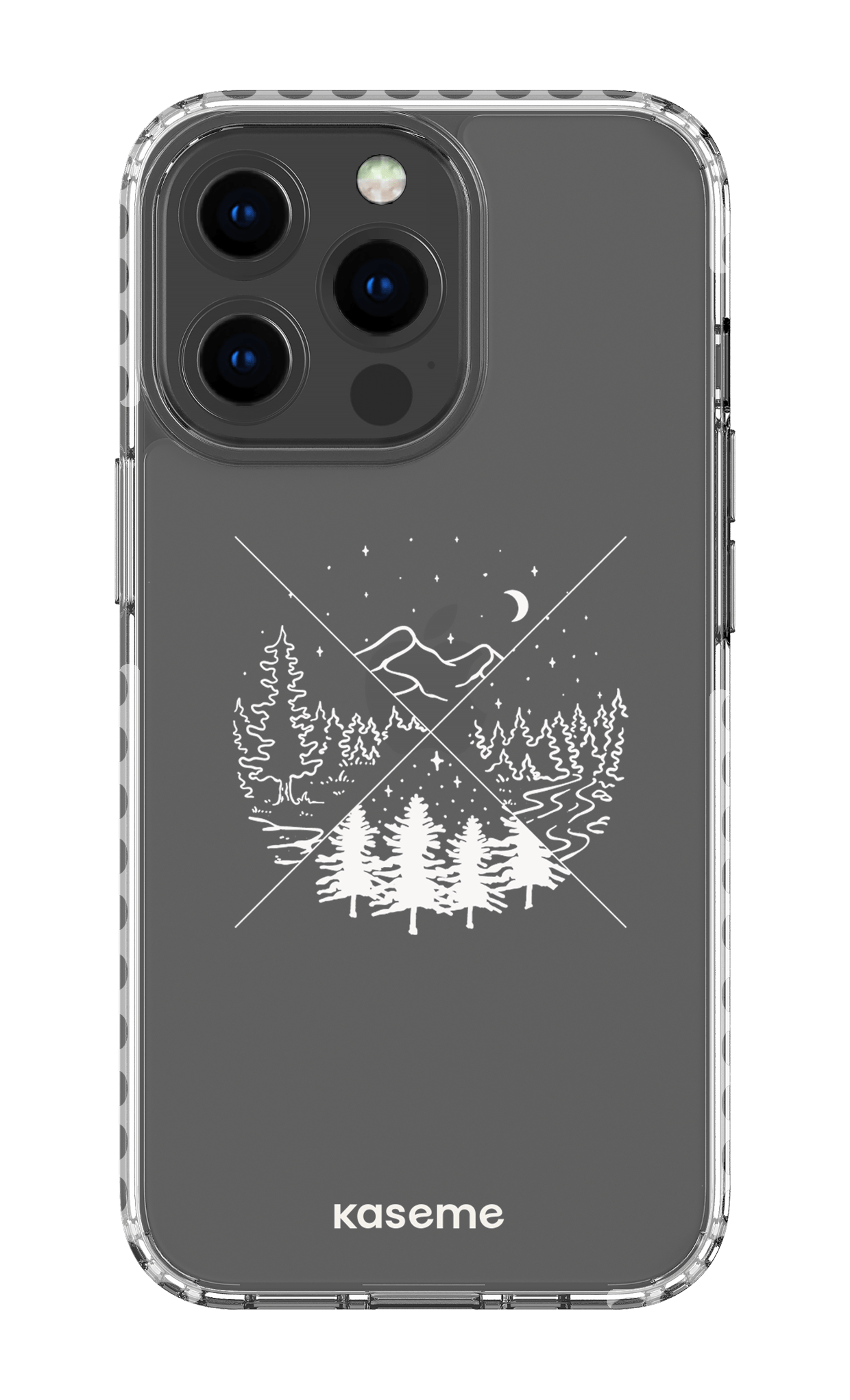 iPhone 13 Pro Clear Case - White Hike Clear Case -