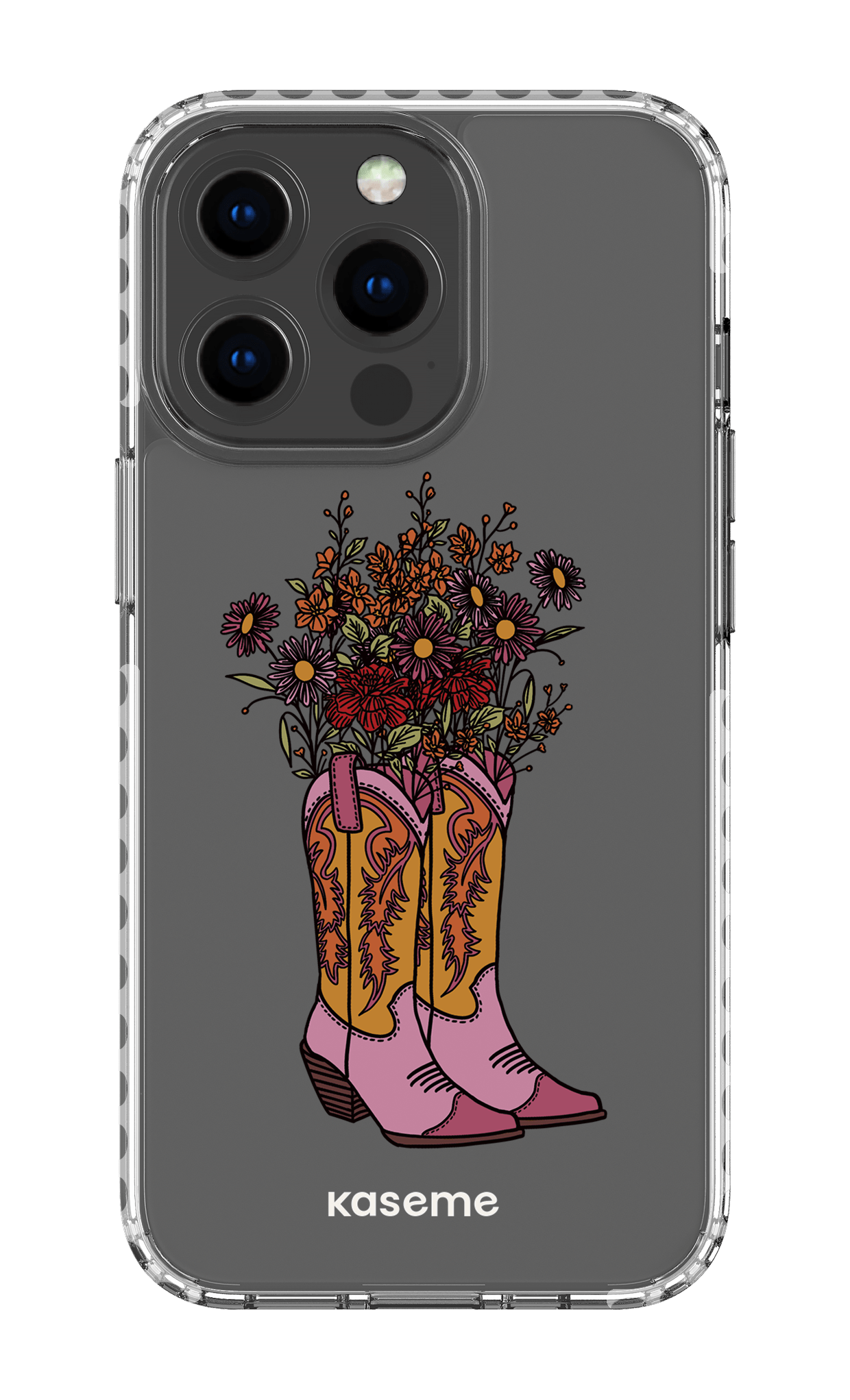 iPhone 13 Pro Clear Case - White Howdy Clear Case -