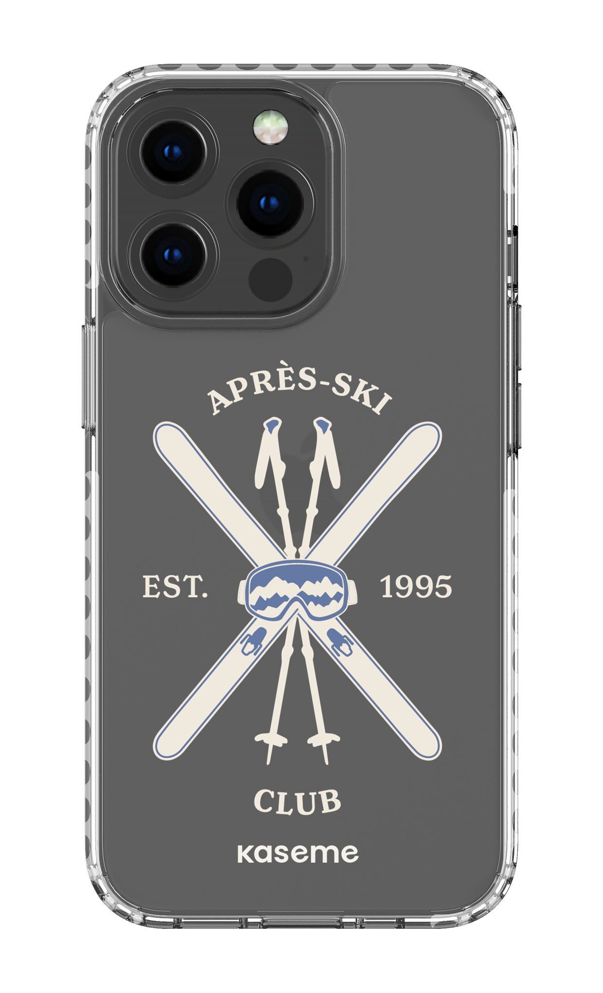 iPhone 13 Pro Clear Case - White Off-Track Clear Case -