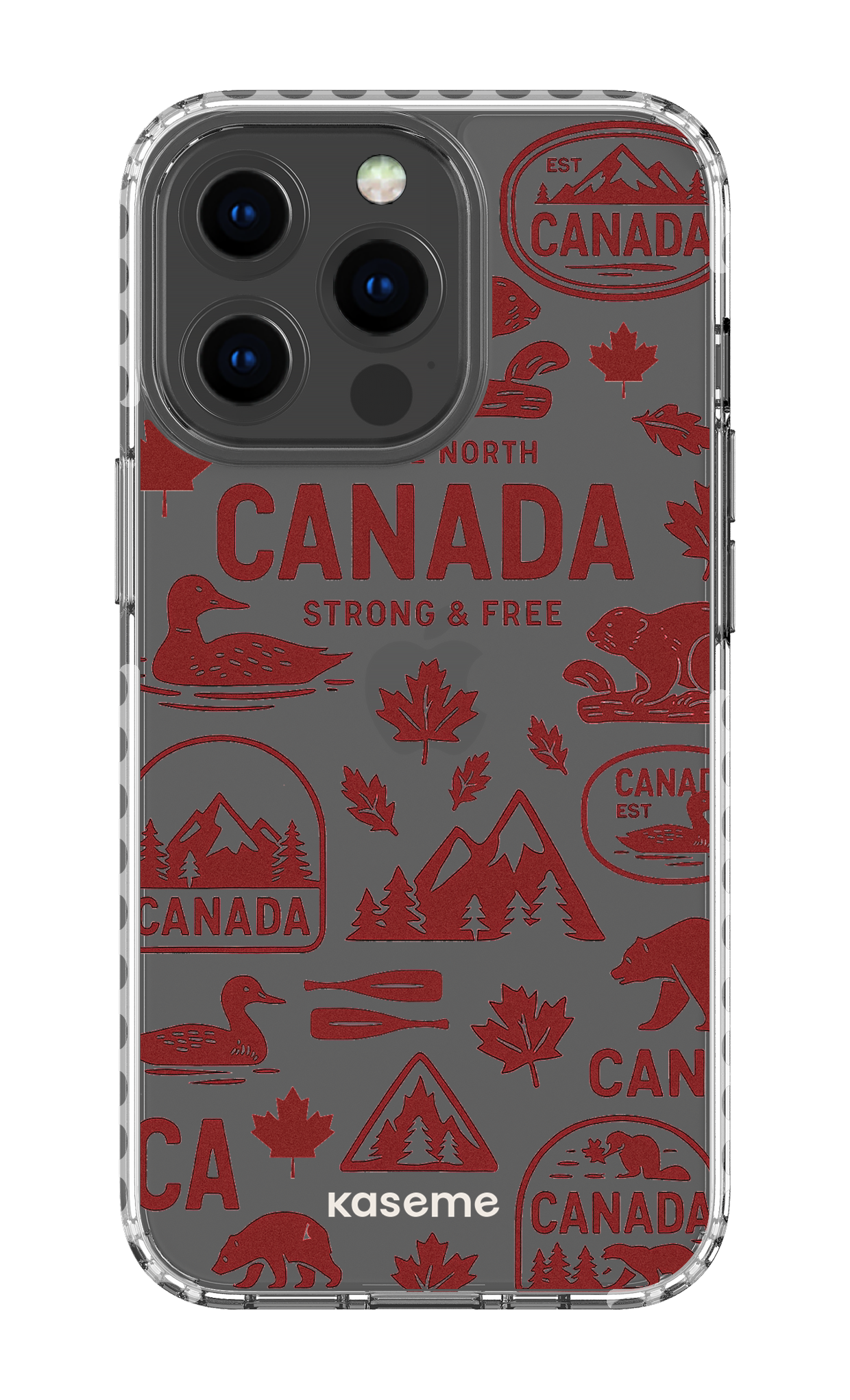 iPhone 13 Pro Clear Case - White Oh Canada -