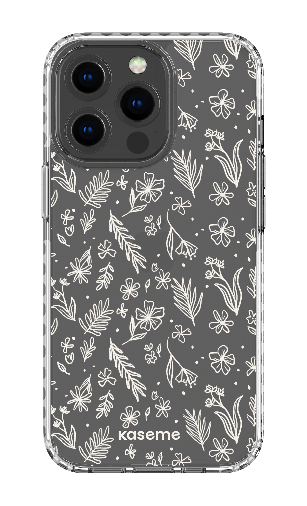 iPhone 13 Pro Clear Case - White Olive Branch Clear Case -