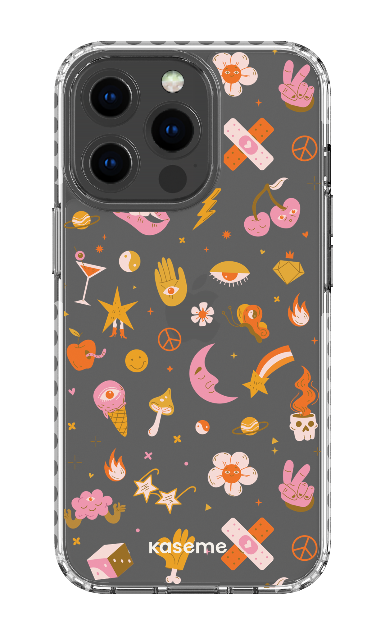 iPhone 13 Pro Clear Case - White Psycho Clear Case -