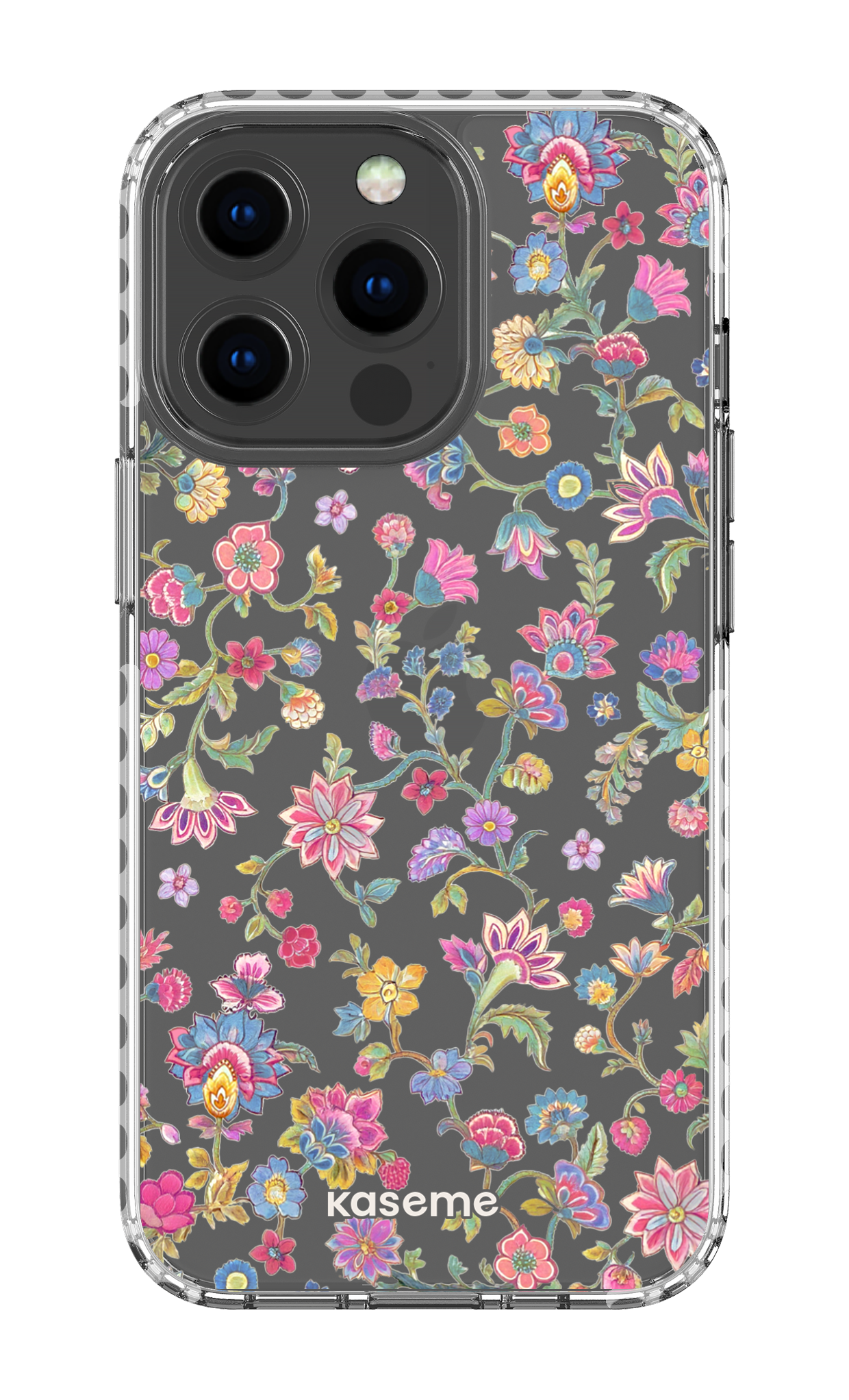 iPhone 13 Pro Clear Case - White Secret Garden Clear Case -