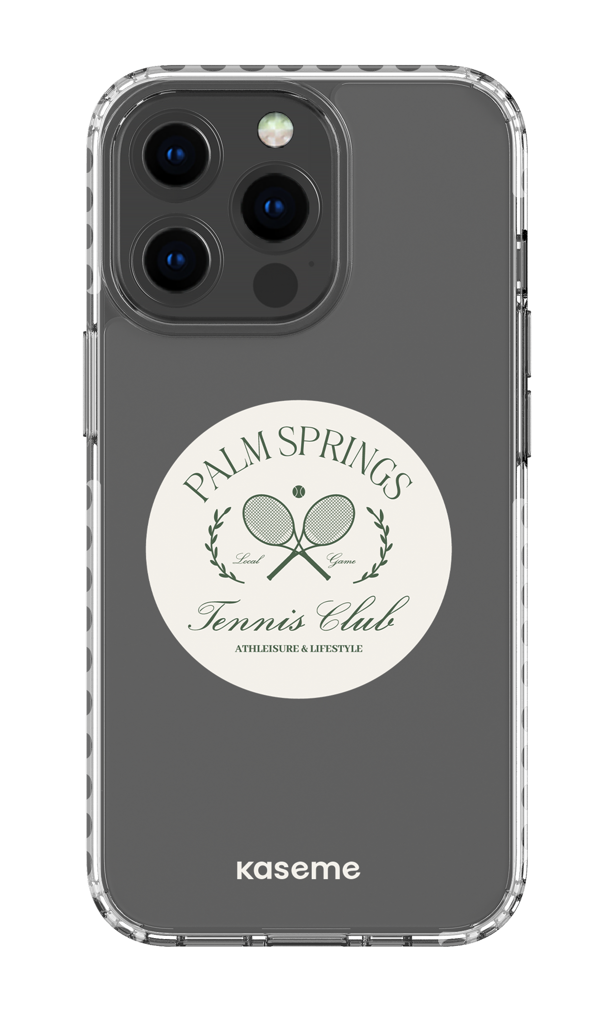 iPhone 13 Pro Clear Case - White Serve it up Clear Case -