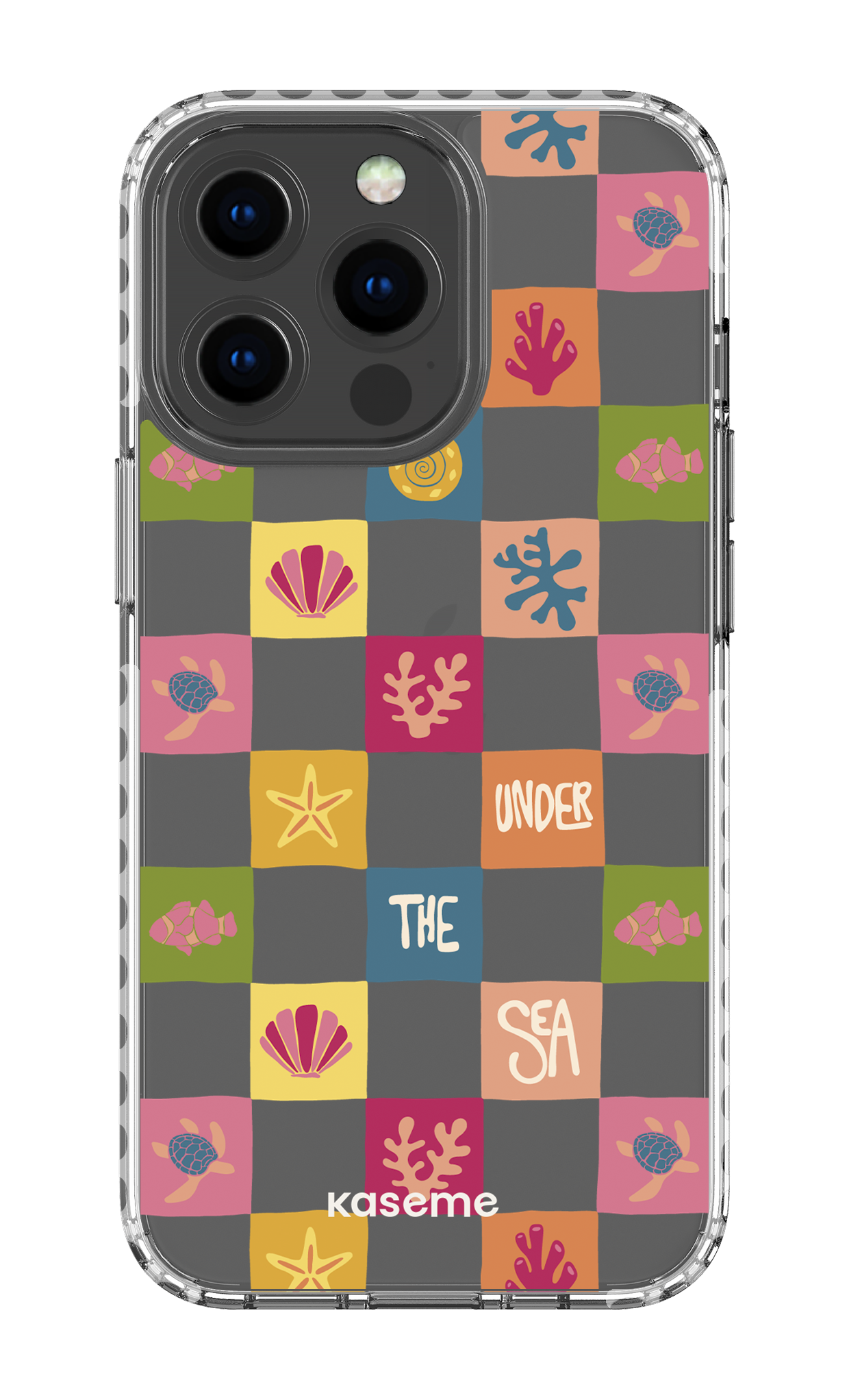 iPhone 13 Pro Clear Case - White Under the sea Clear Case -