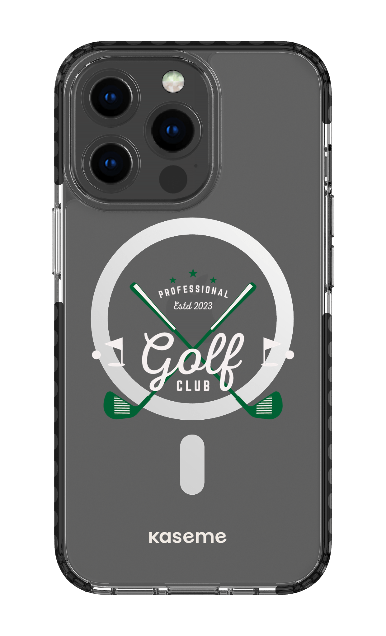 iPhone 13 Pro Clear Case Magsafe - Black Bogey clear case -