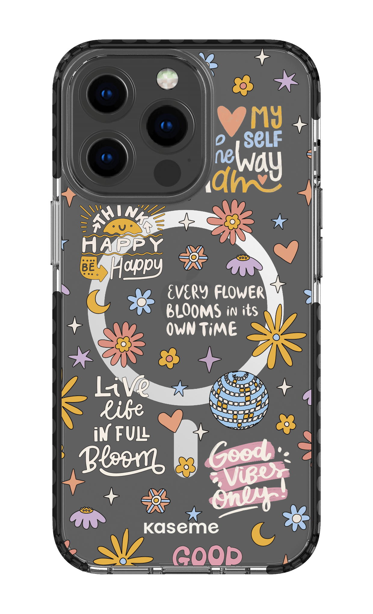 iPhone 13 Pro Clear Case Magsafe - Black Candid clear case -