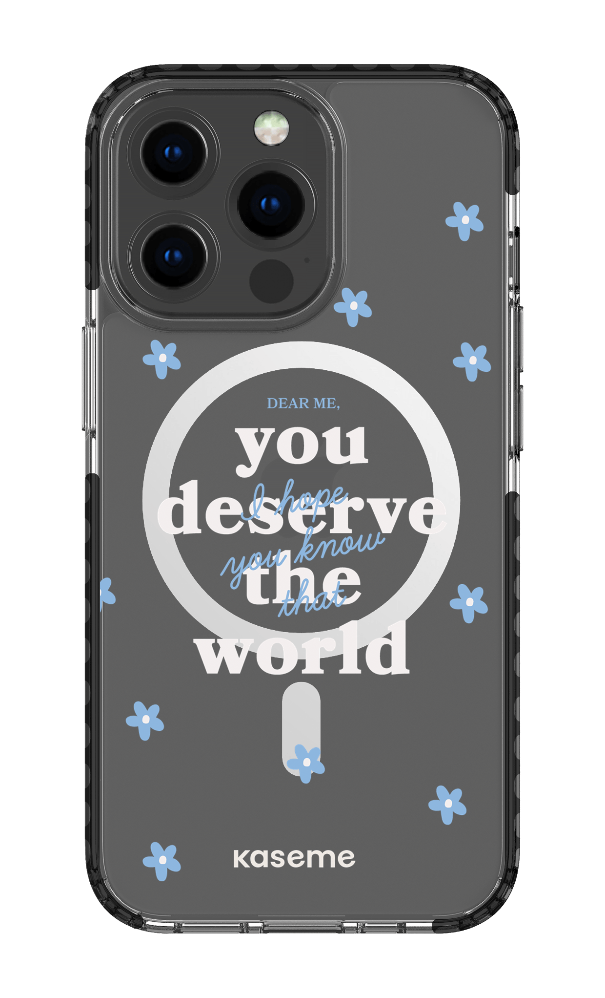 iPhone 13 Pro Clear Case Magsafe - Black Dear Me clear case -