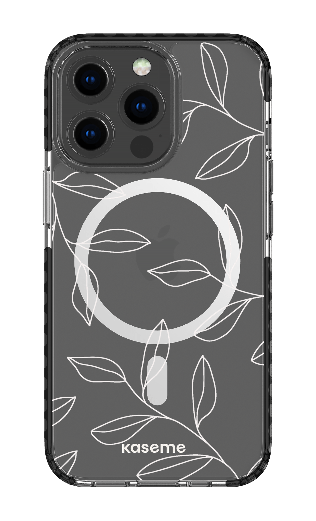 iPhone 13 Pro Clear Case Magsafe - Black Gloomy Clear Case -