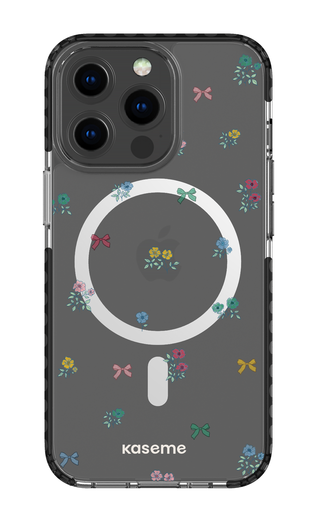 iPhone 13 Pro Clear Case Magsafe - Black Graceful Clear Case -