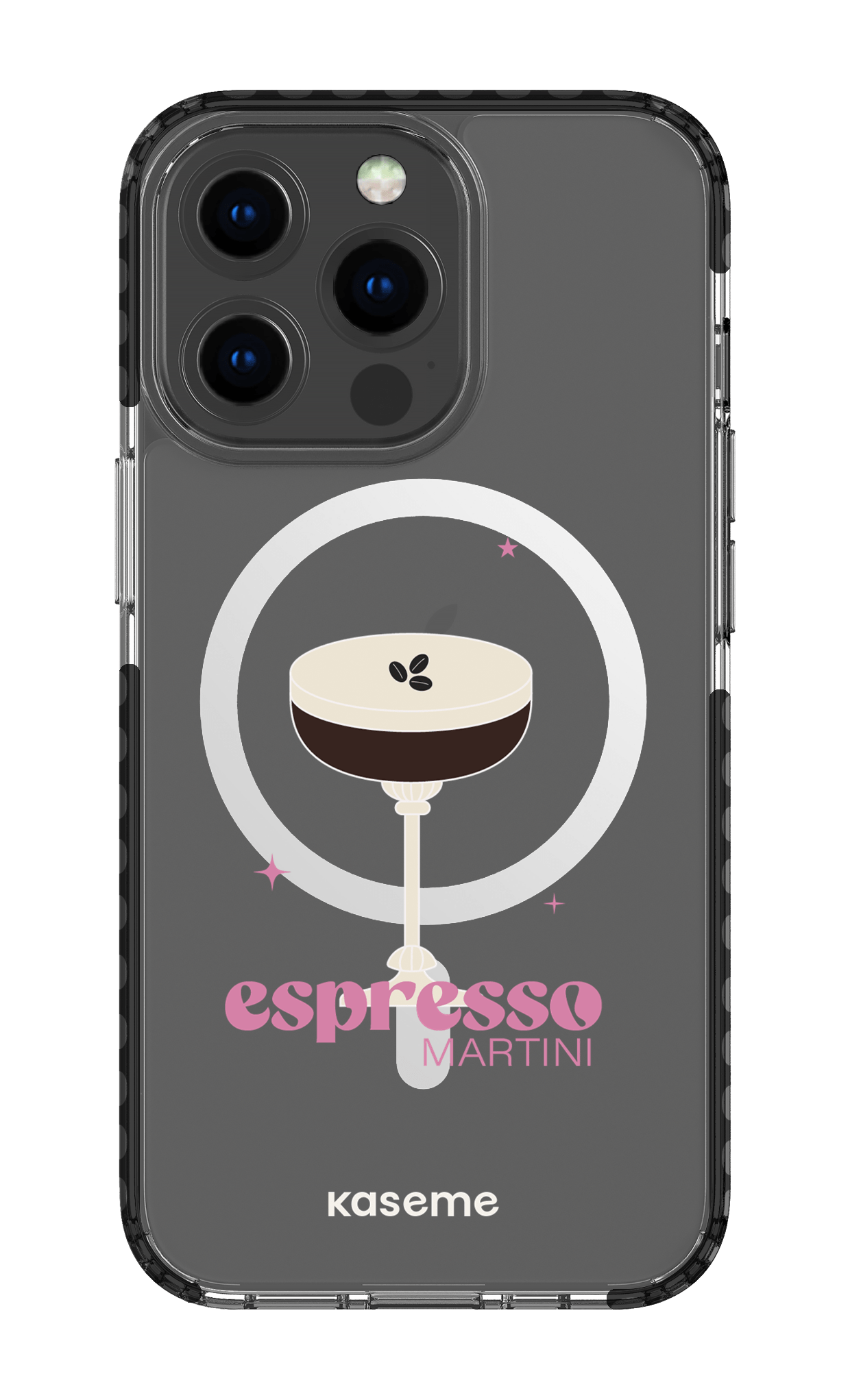 iPhone 13 Pro Clear Case Magsafe - Black Hold My Tiny Clear Case -