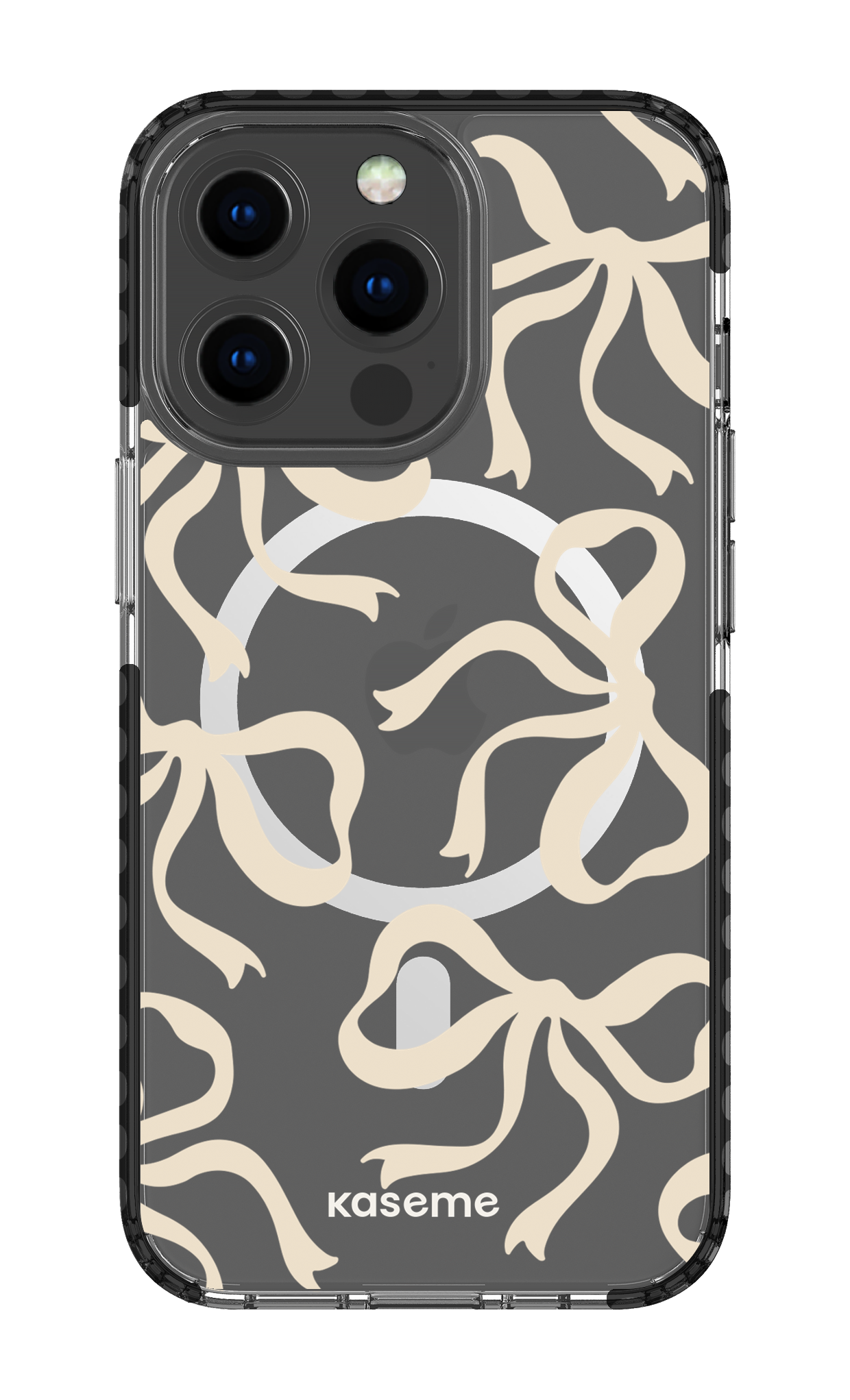 iPhone 13 Pro Clear Case Magsafe - Black Lace Clear Case -