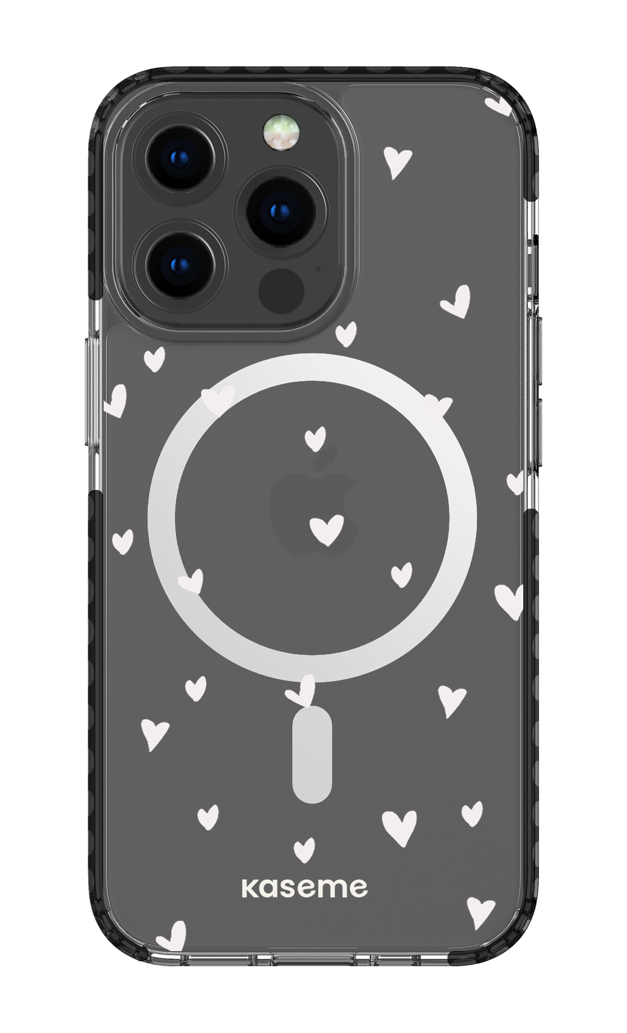 iPhone 13 Pro Clear Case Magsafe - Black Lovely Clear Case -