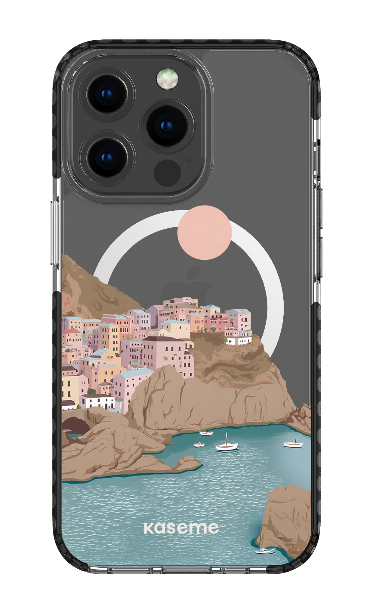 iPhone 13 Pro Clear Case Magsafe - Black Mediterrana Clear Case -