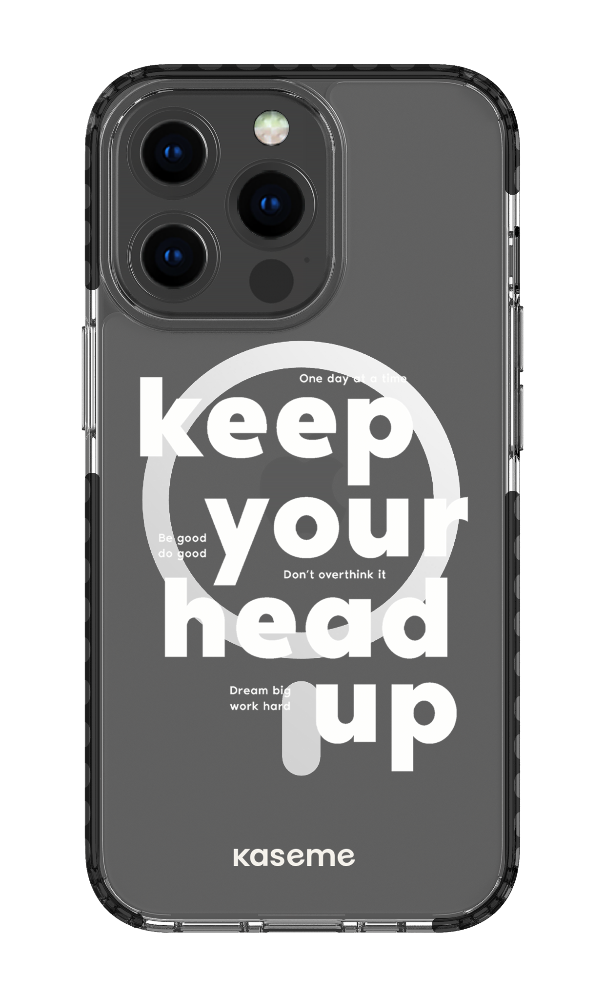 iPhone 13 Pro Clear Case Magsafe - Black Mindset Clear Case -