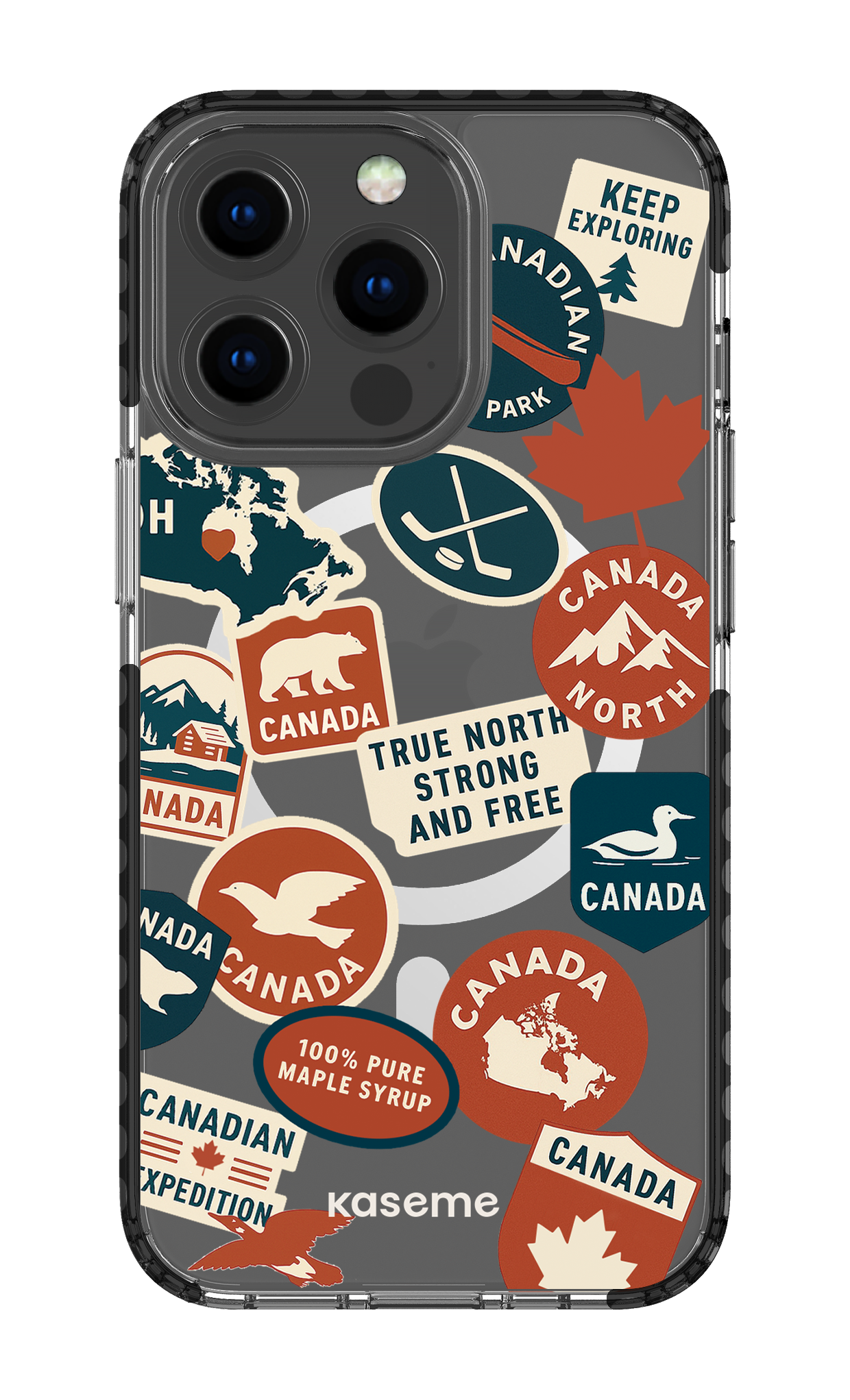 iPhone 13 Pro Clear Case Magsafe - Black Oh Maple -