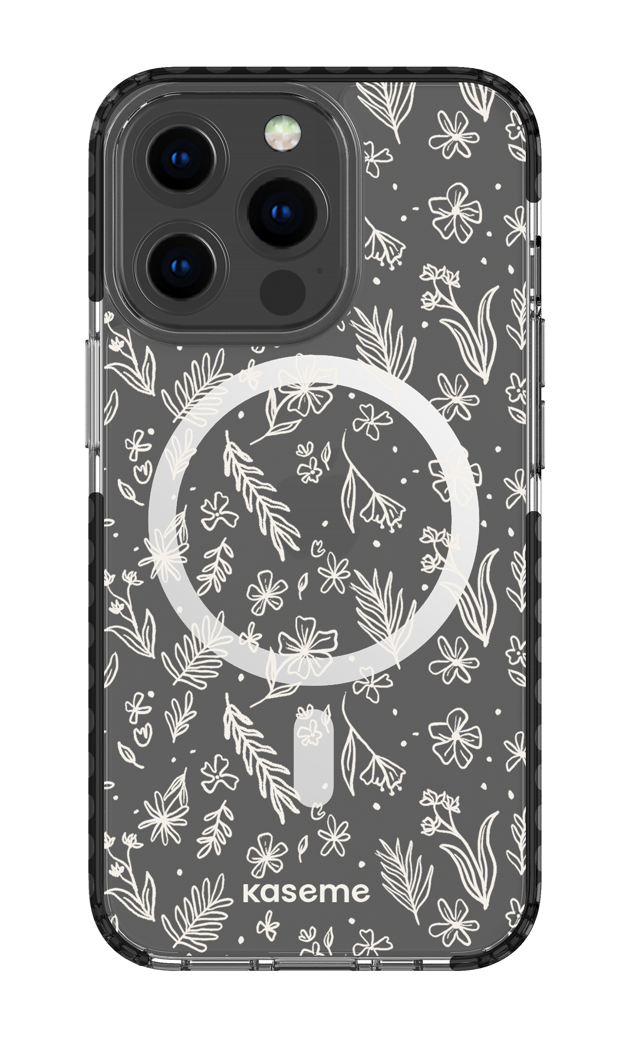 iPhone 13 Pro Clear Case Magsafe - Black Olive Branch Clear Case -