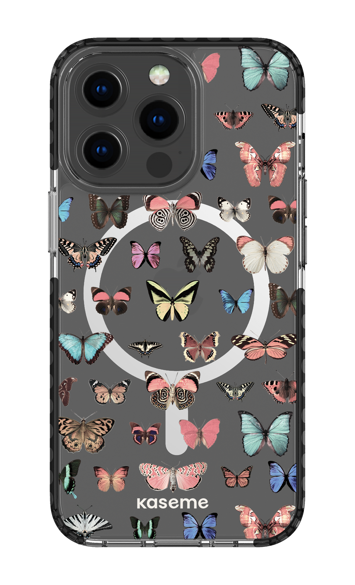 iPhone 13 Pro Clear Case Magsafe - Black Paloma clear case -