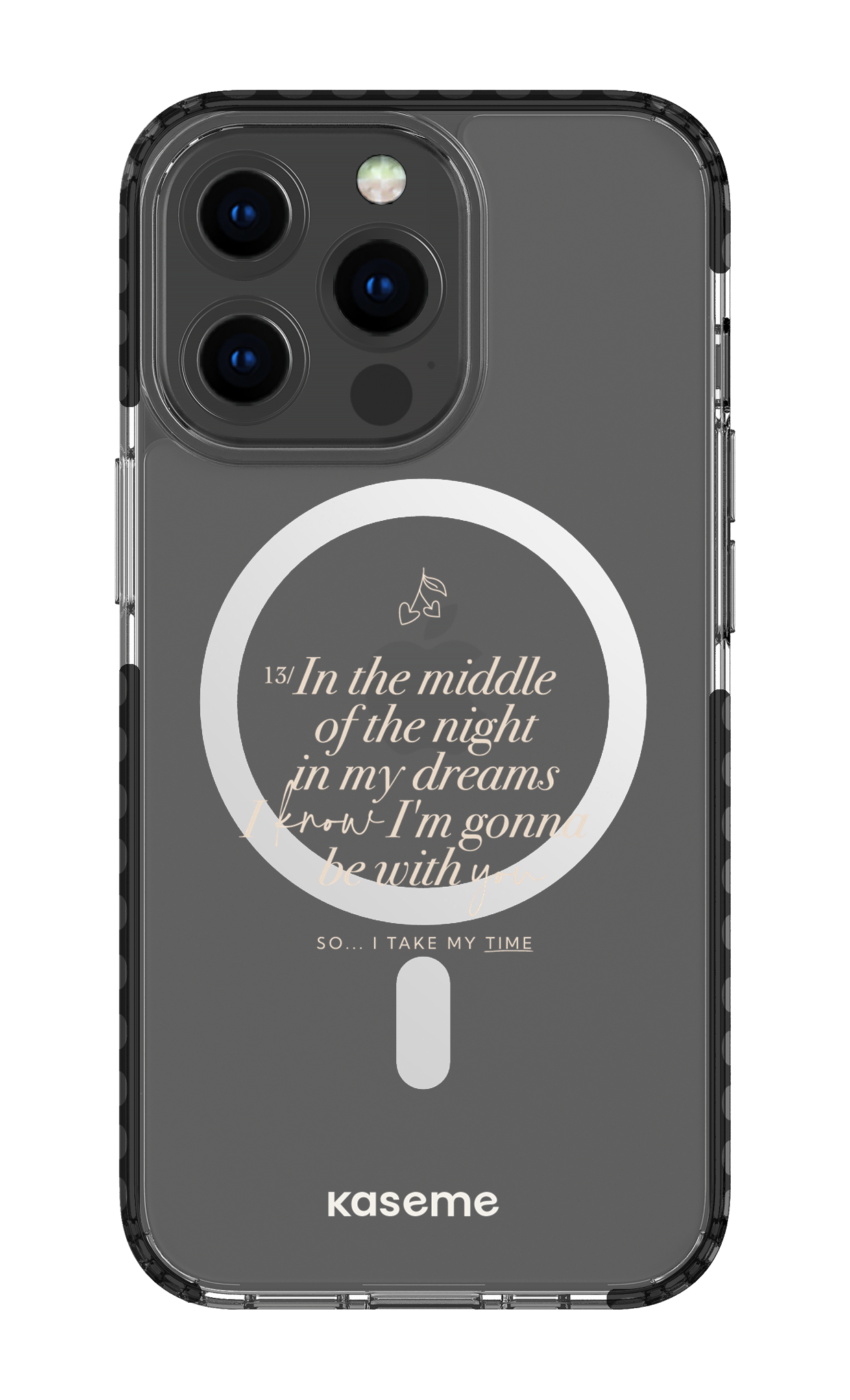 iPhone 13 Pro Clear Case Magsafe - Black Ready For It Clear Case -