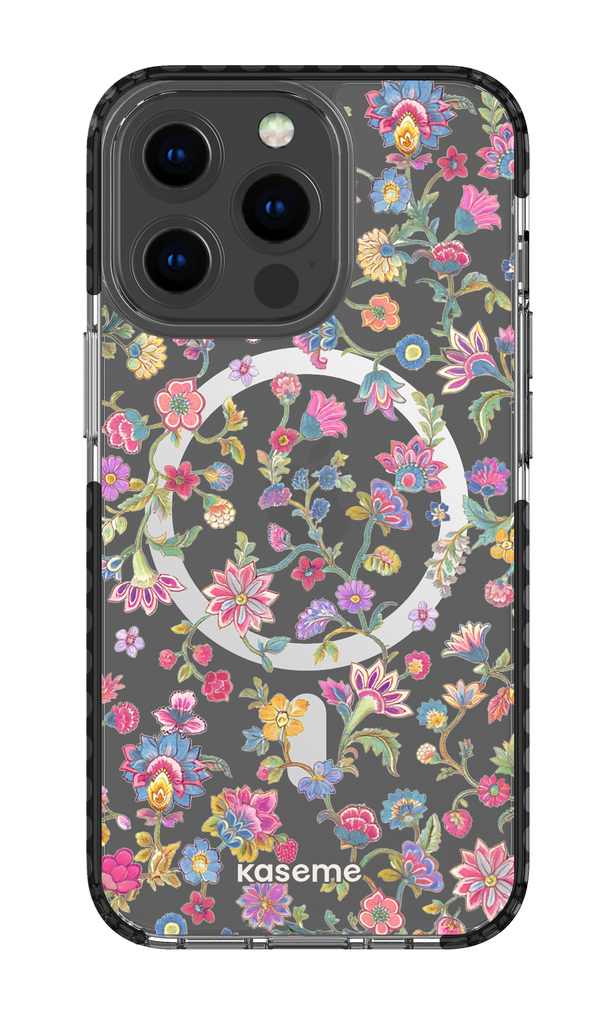 iPhone 13 Pro Clear Case Magsafe - Black Secret Garden Clear Case -