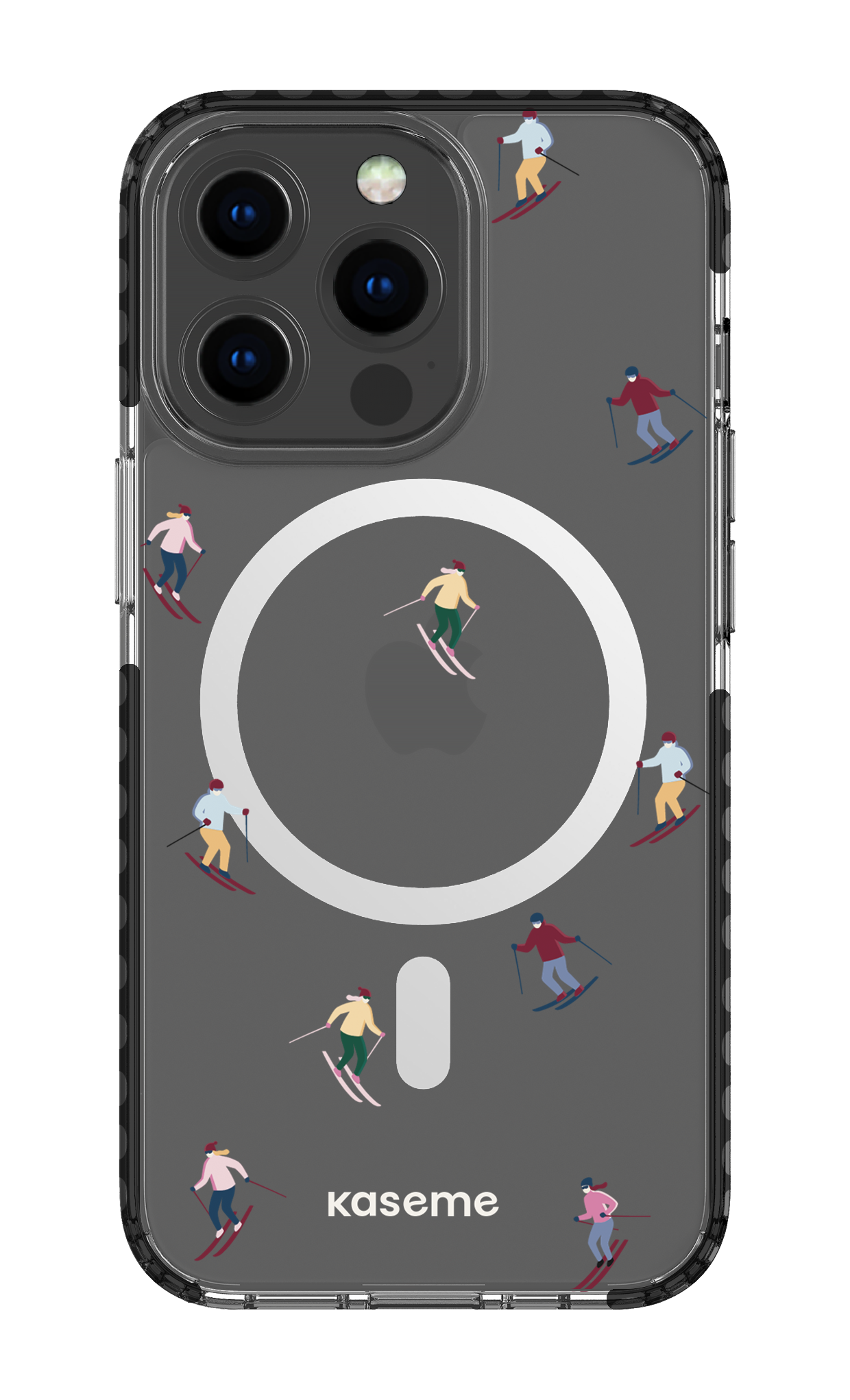 iPhone 13 Pro Clear Case Magsafe - Black Slope Clear Case -