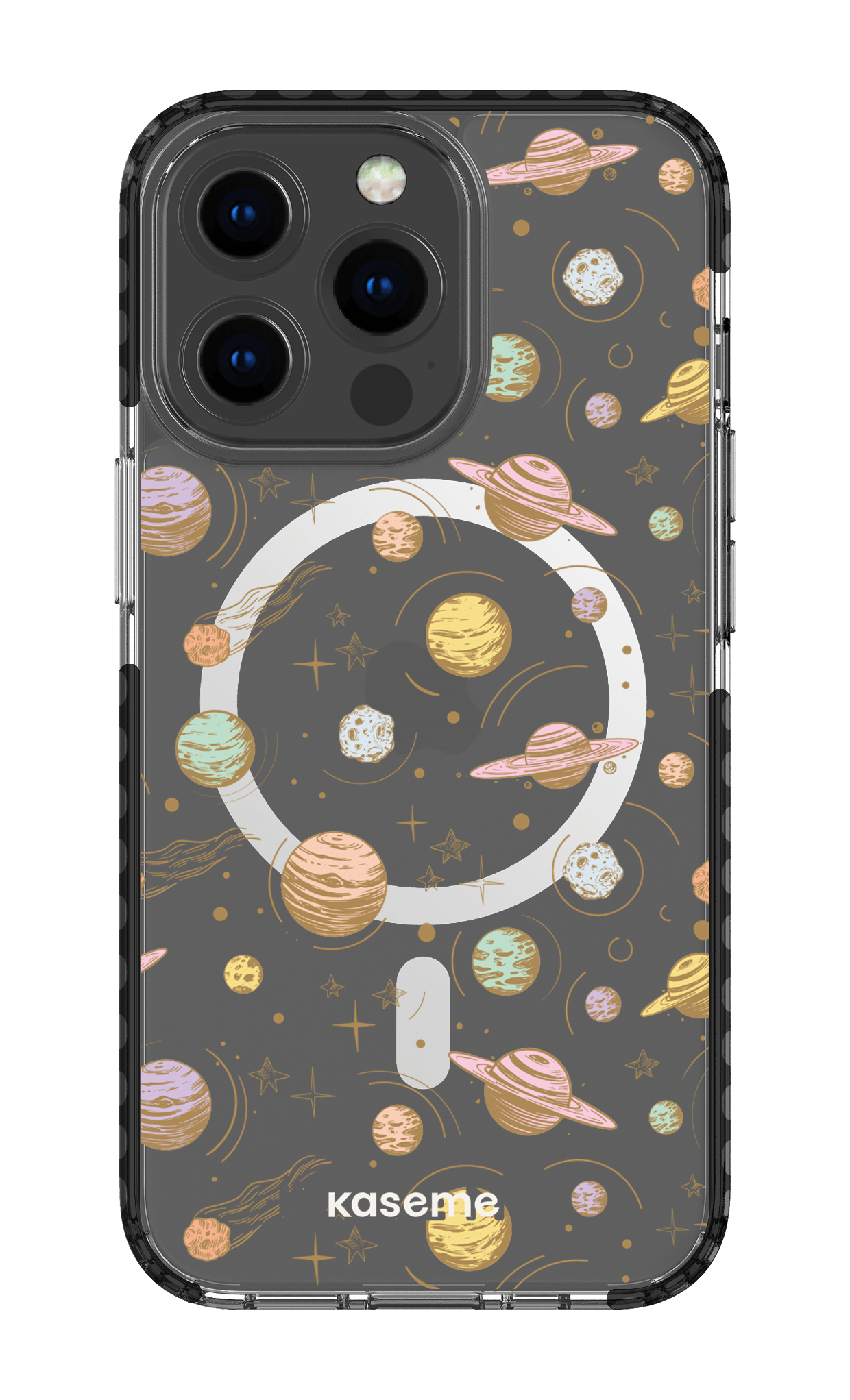 iPhone 13 Pro Clear Case Magsafe - Black Solar Clear Case -