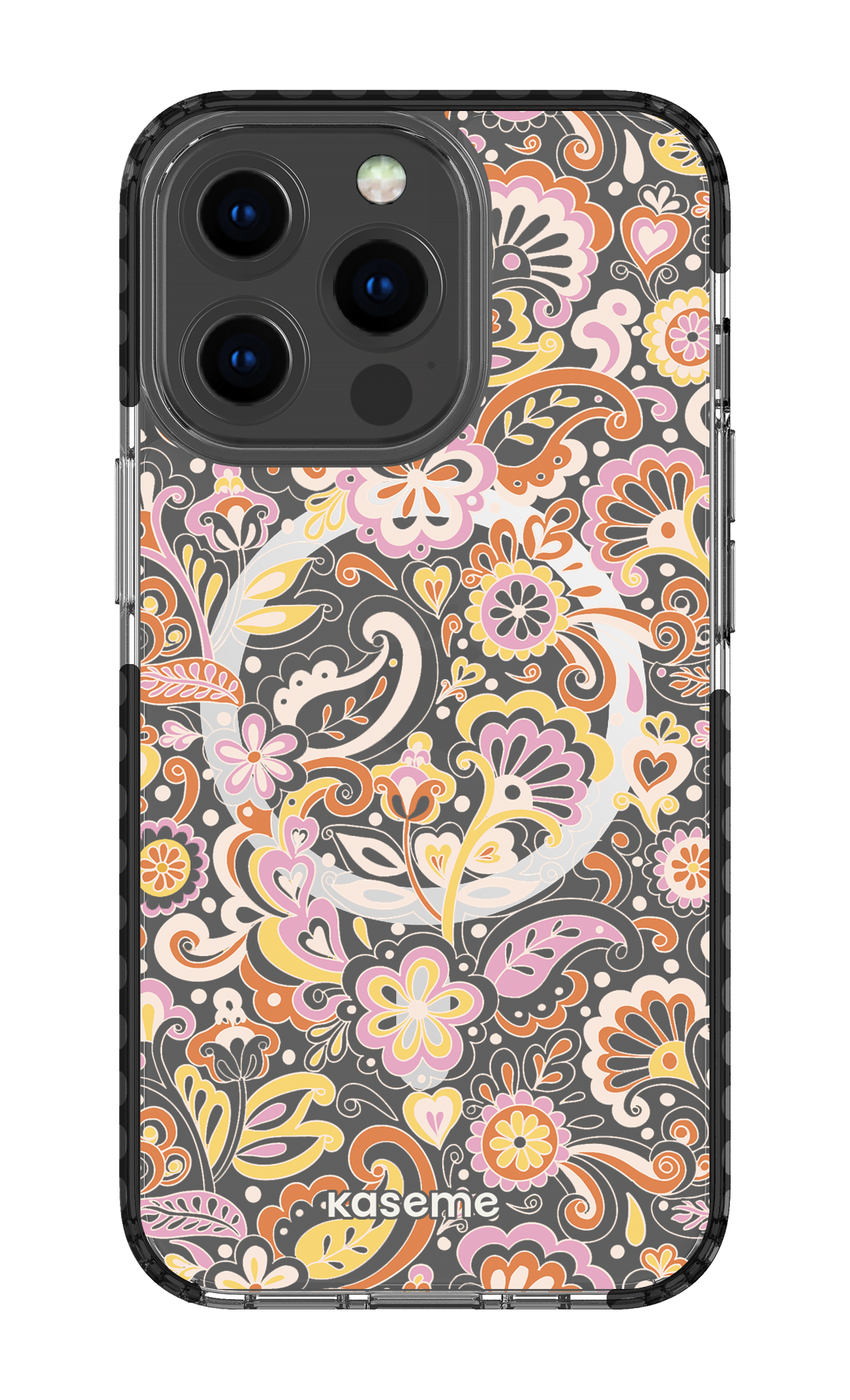 iPhone 13 Pro Clear Case Magsafe - Black Sunbathe Clear Case -