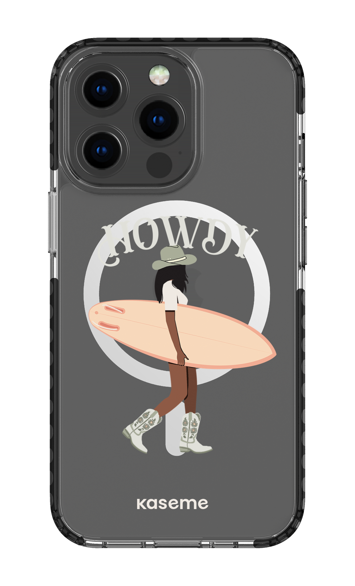 iPhone 13 Pro Clear Case Magsafe - Black Westsea Green Clear Case -