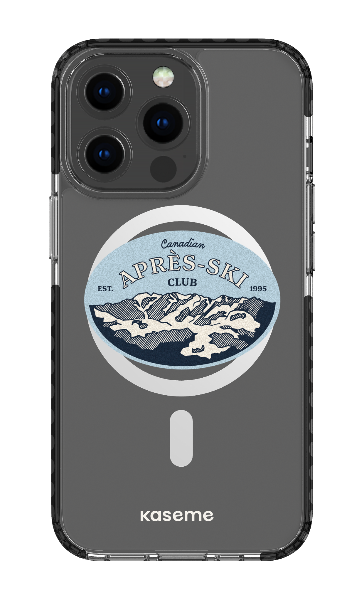 iPhone 13 Pro Clear Case Magsafe - Black Whistler Clear Case -