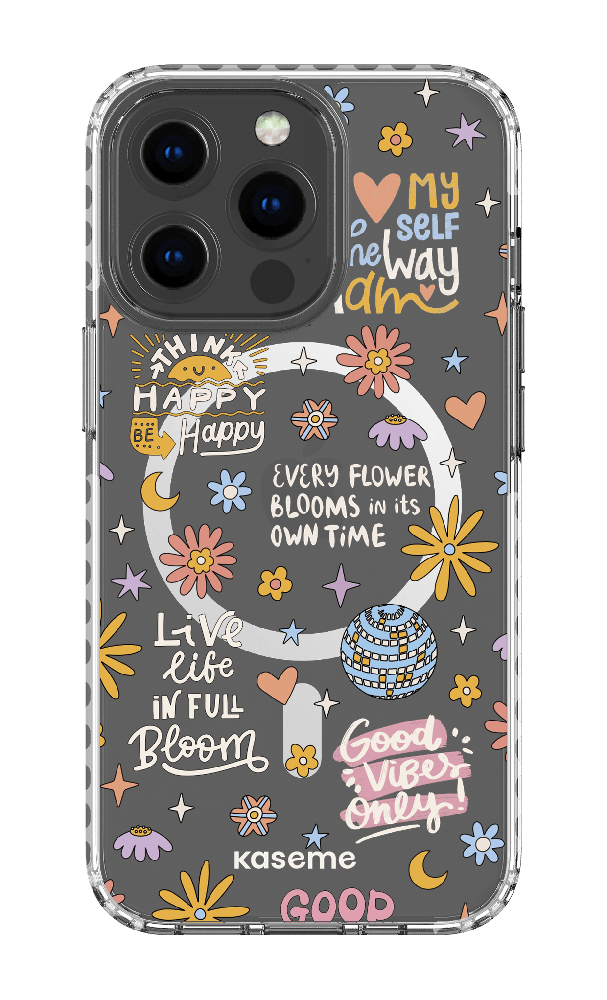 iPhone 13 Pro Clear Case Magsafe - White Candid clear case -