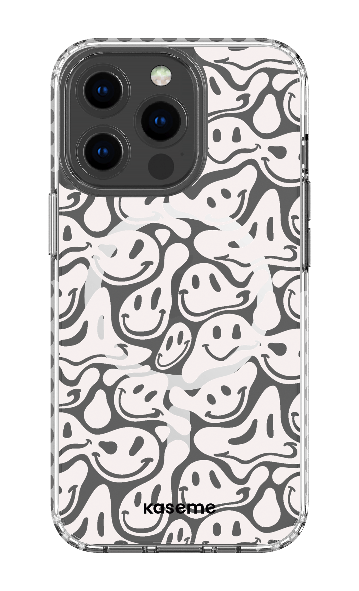 iPhone 13 Pro Clear Case Magsafe - White Dystopia Clear Case -