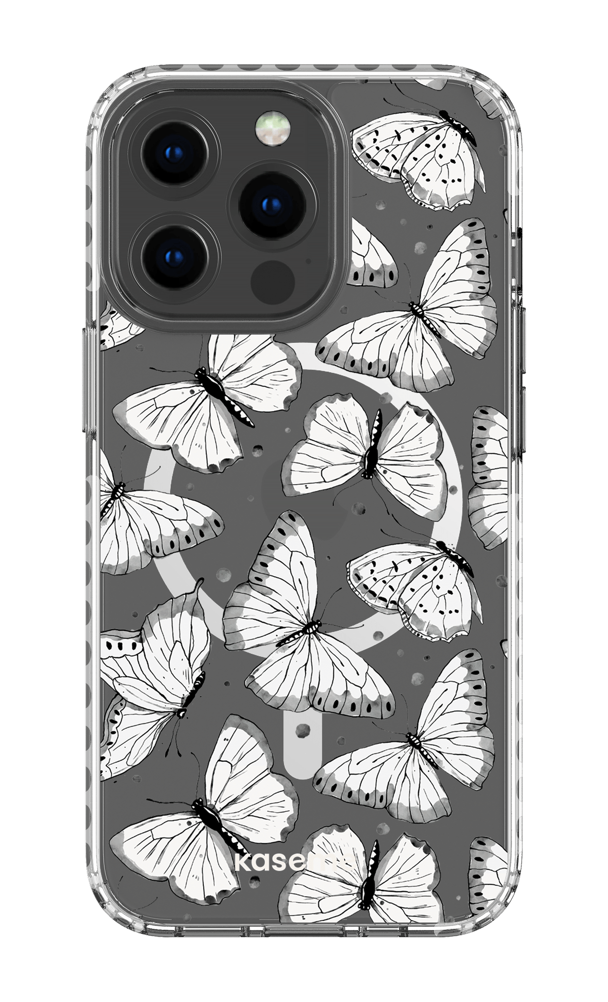 iPhone 13 Pro Clear Case Magsafe - White Float Clear Case -