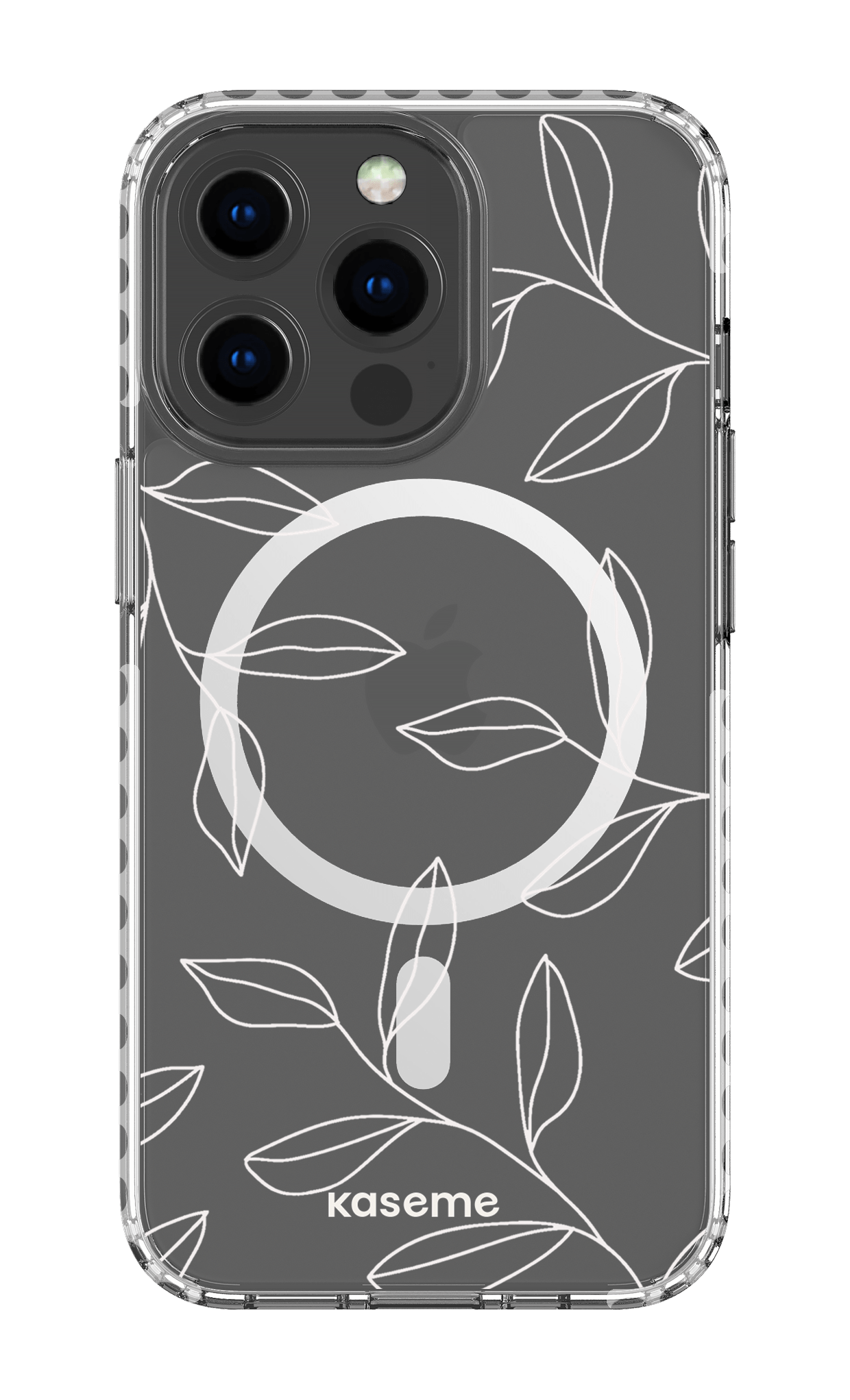 iPhone 13 Pro Clear Case Magsafe - White Gloomy Clear Case -