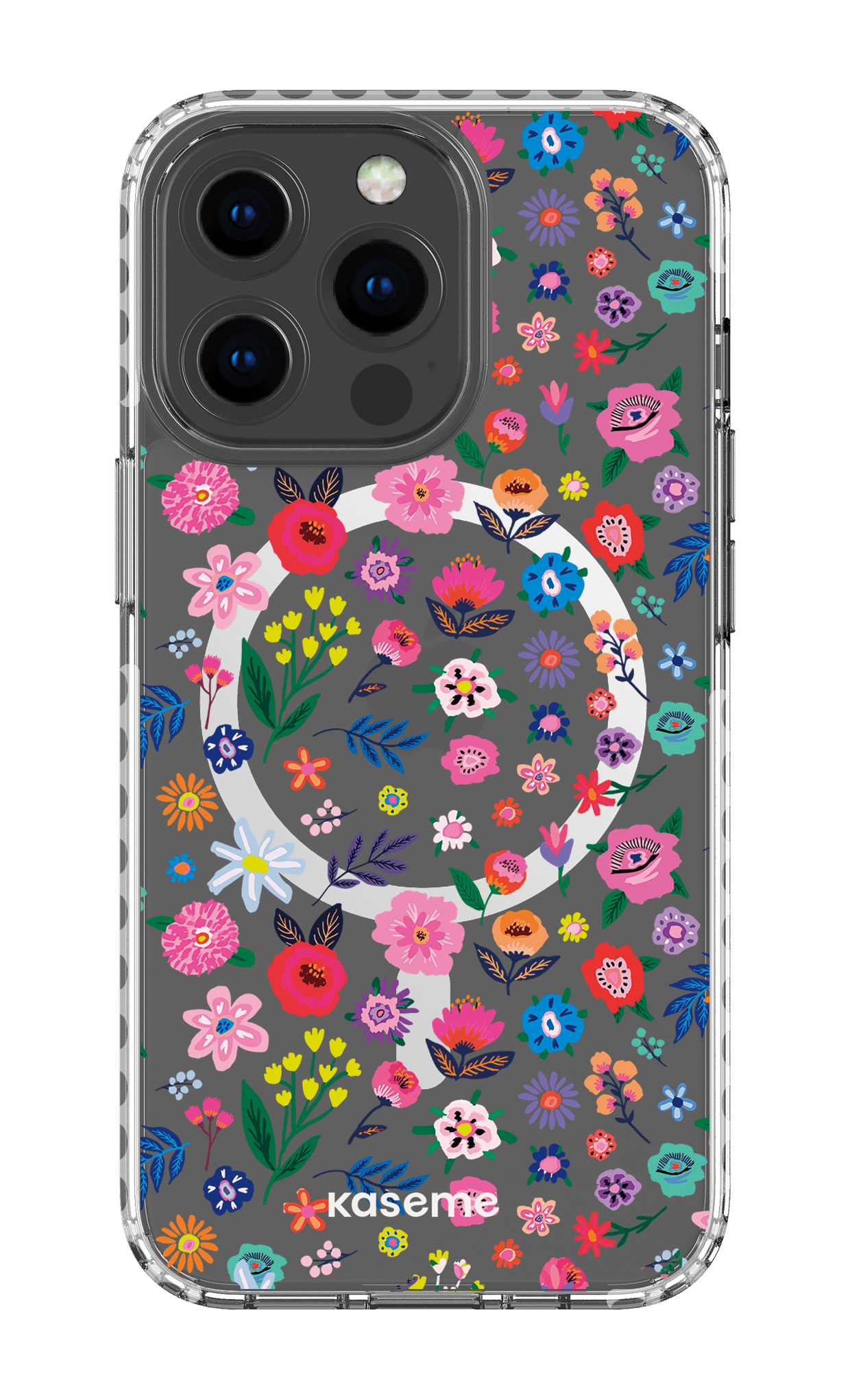 iPhone 13 Pro Clear Case Magsafe - White Hallucinate Clear Case -