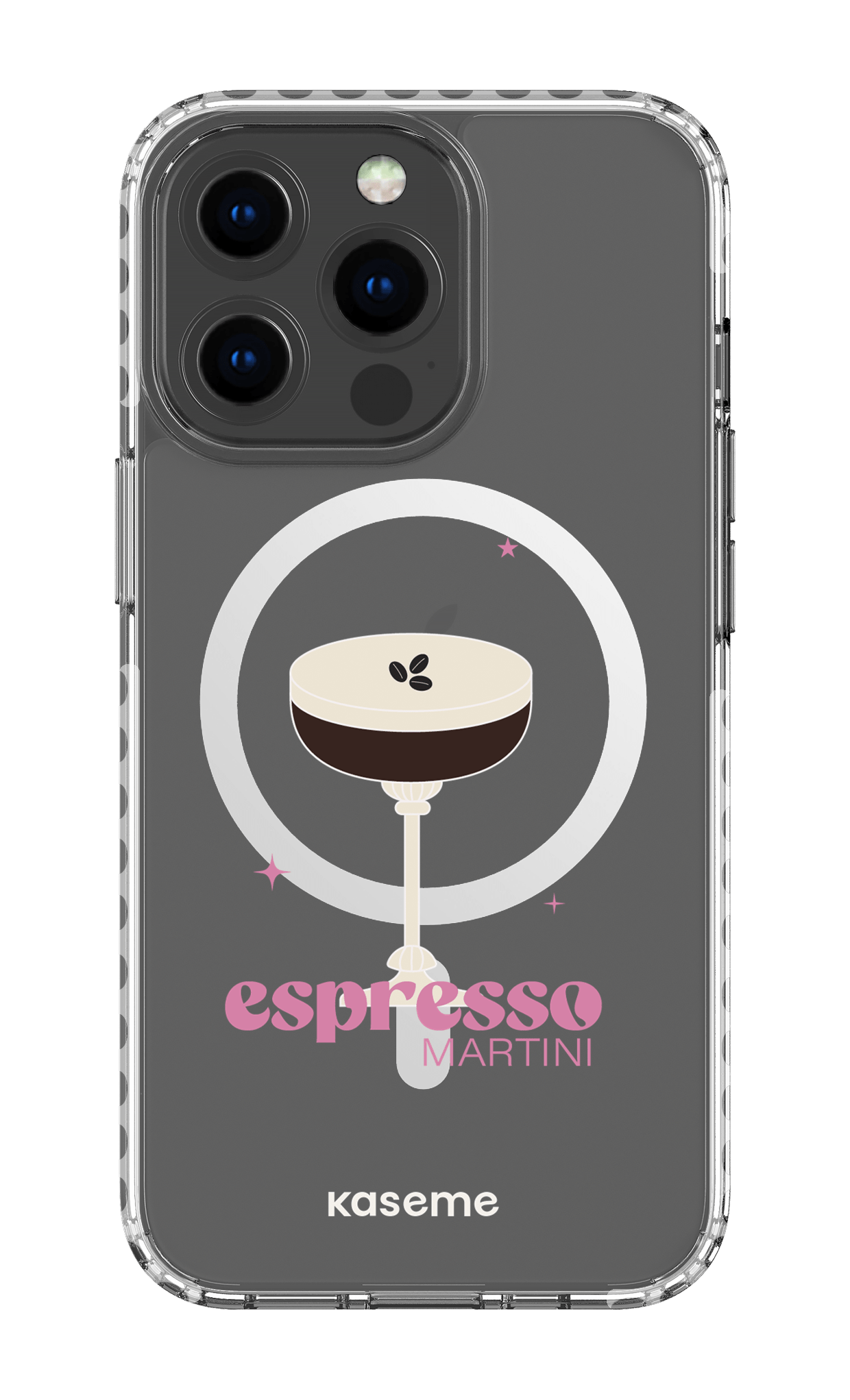 iPhone 13 Pro Clear Case Magsafe - White Hold My Tiny Clear Case -