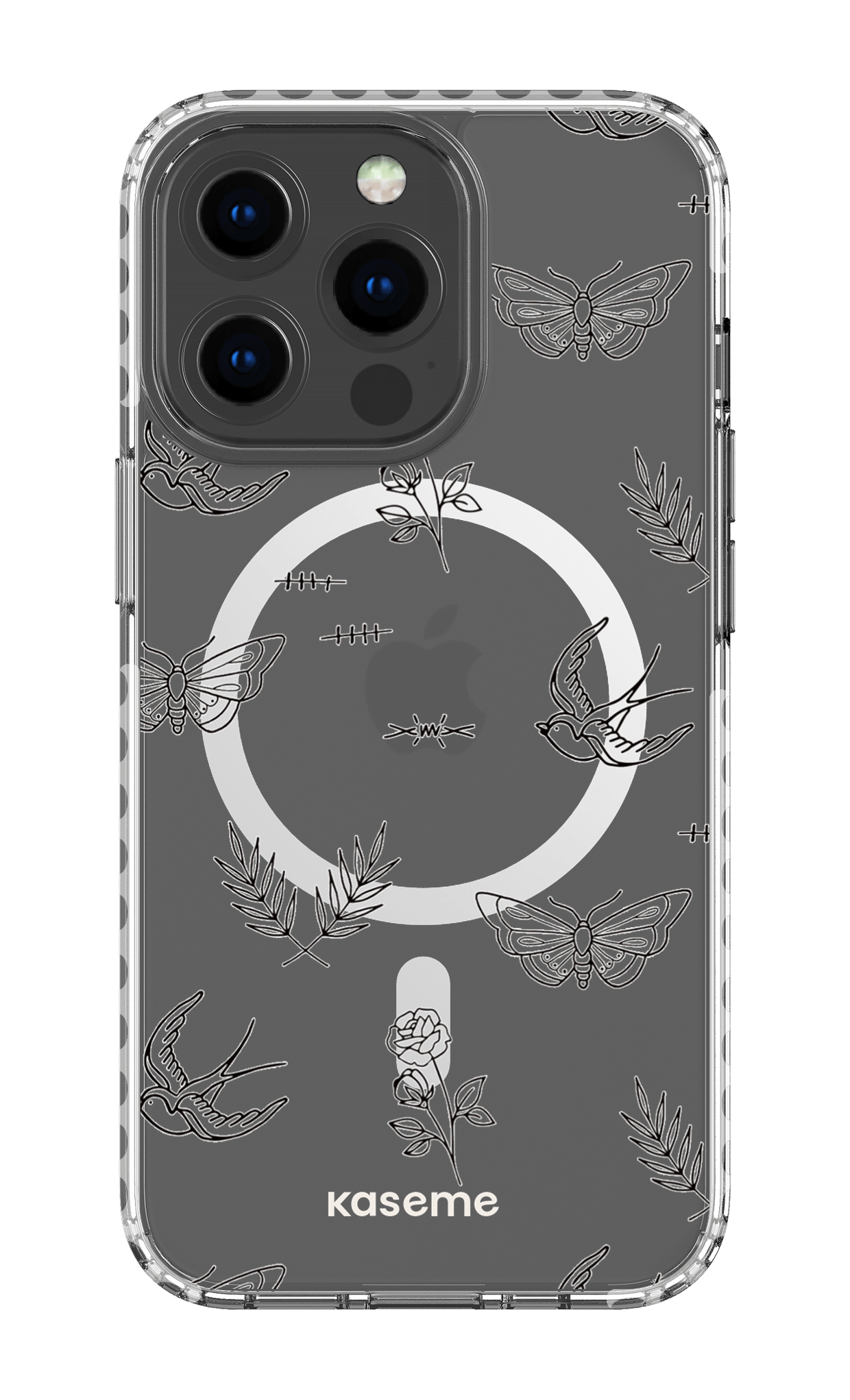 iPhone 13 Pro Clear Case Magsafe - White Ink Clear Case -