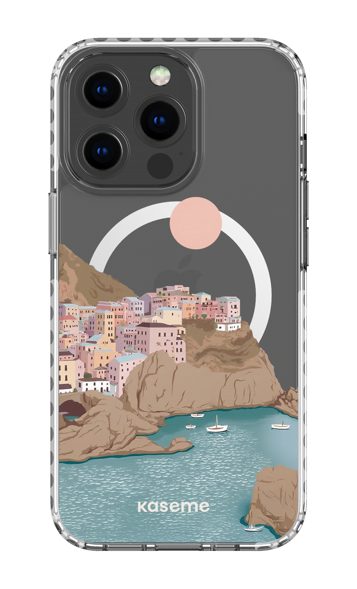 iPhone 13 Pro Clear Case Magsafe - White Mediterrana Clear Case -