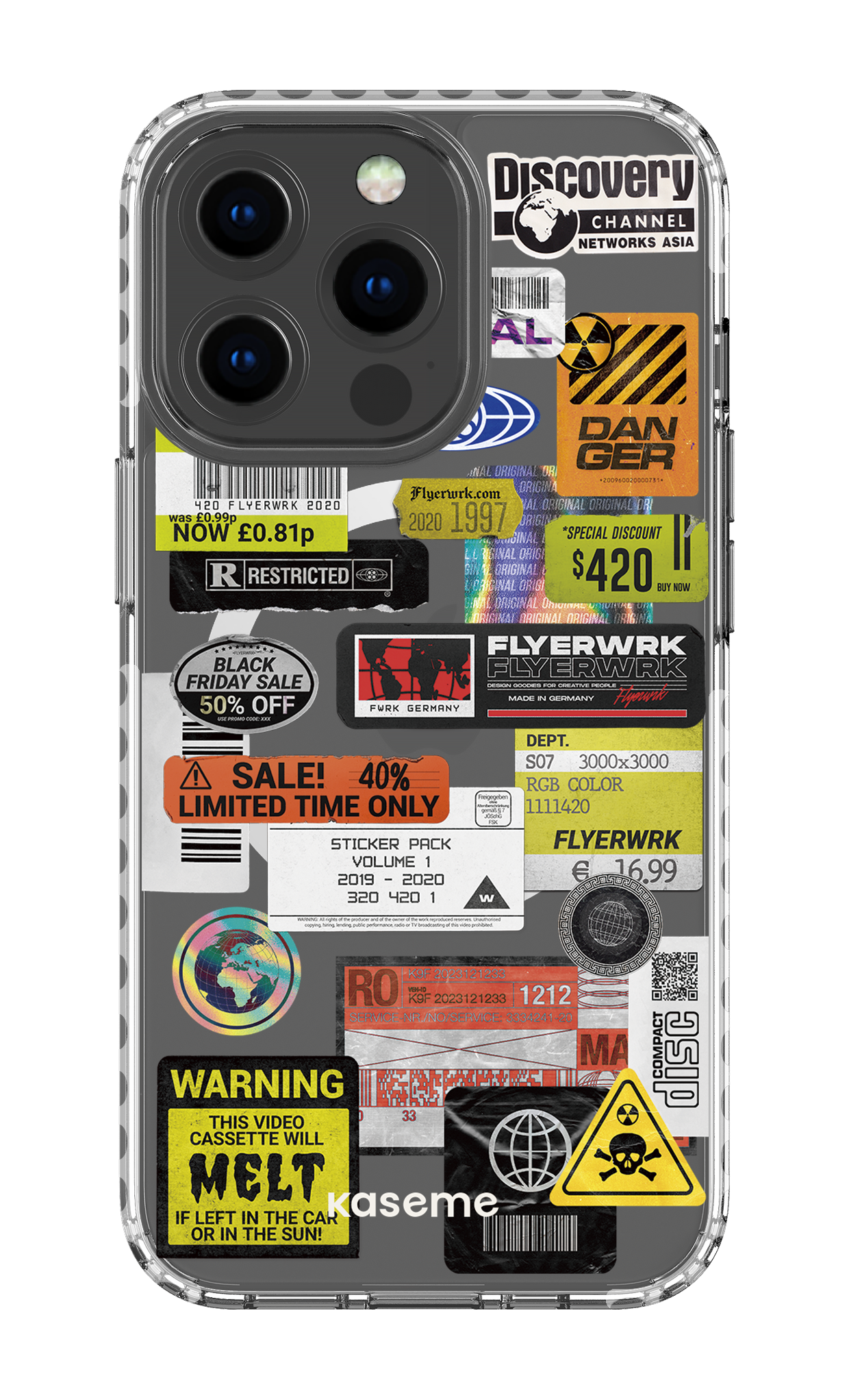 iPhone 13 Pro Clear Case Magsafe - White Melt Clear Case -