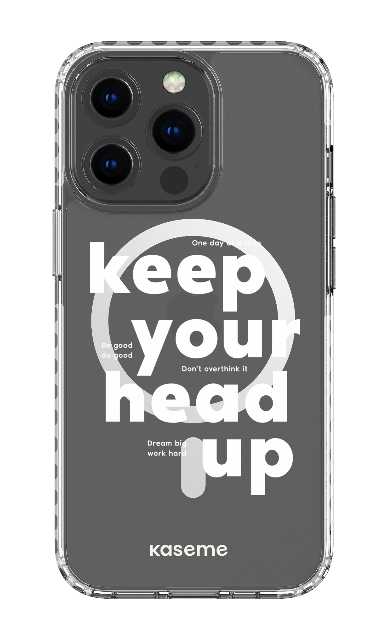 iPhone 13 Pro Clear Case Magsafe - White Mindset Clear Case -