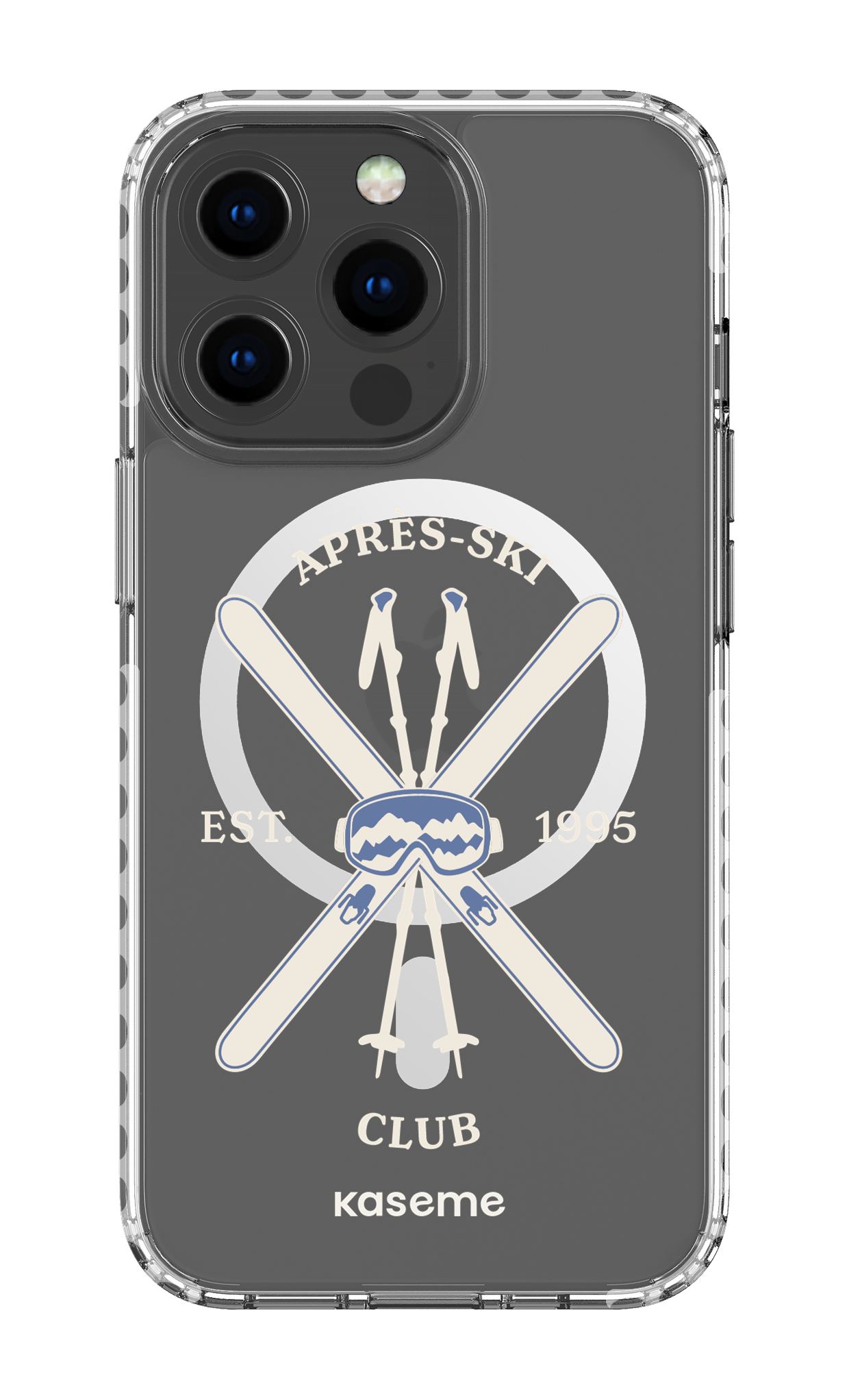 iPhone 13 Pro Clear Case Magsafe - White Off-Track Clear Case -