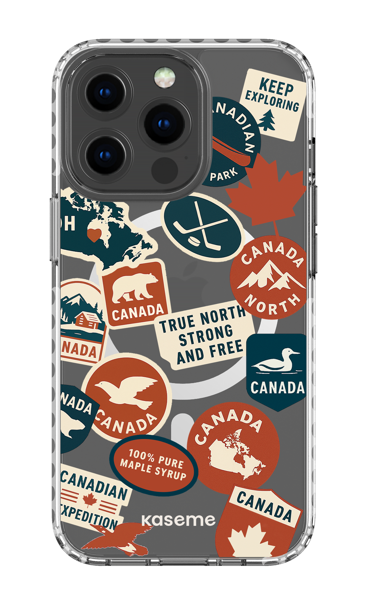 iPhone 13 Pro Clear Case Magsafe - White Oh Maple -