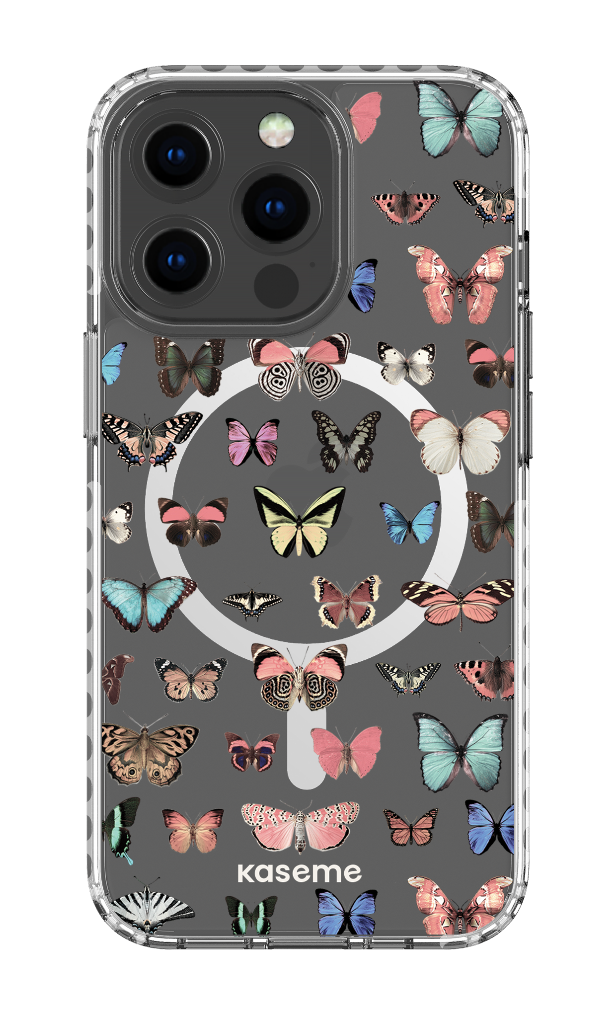 iPhone 13 Pro Clear Case Magsafe - White Paloma clear case -